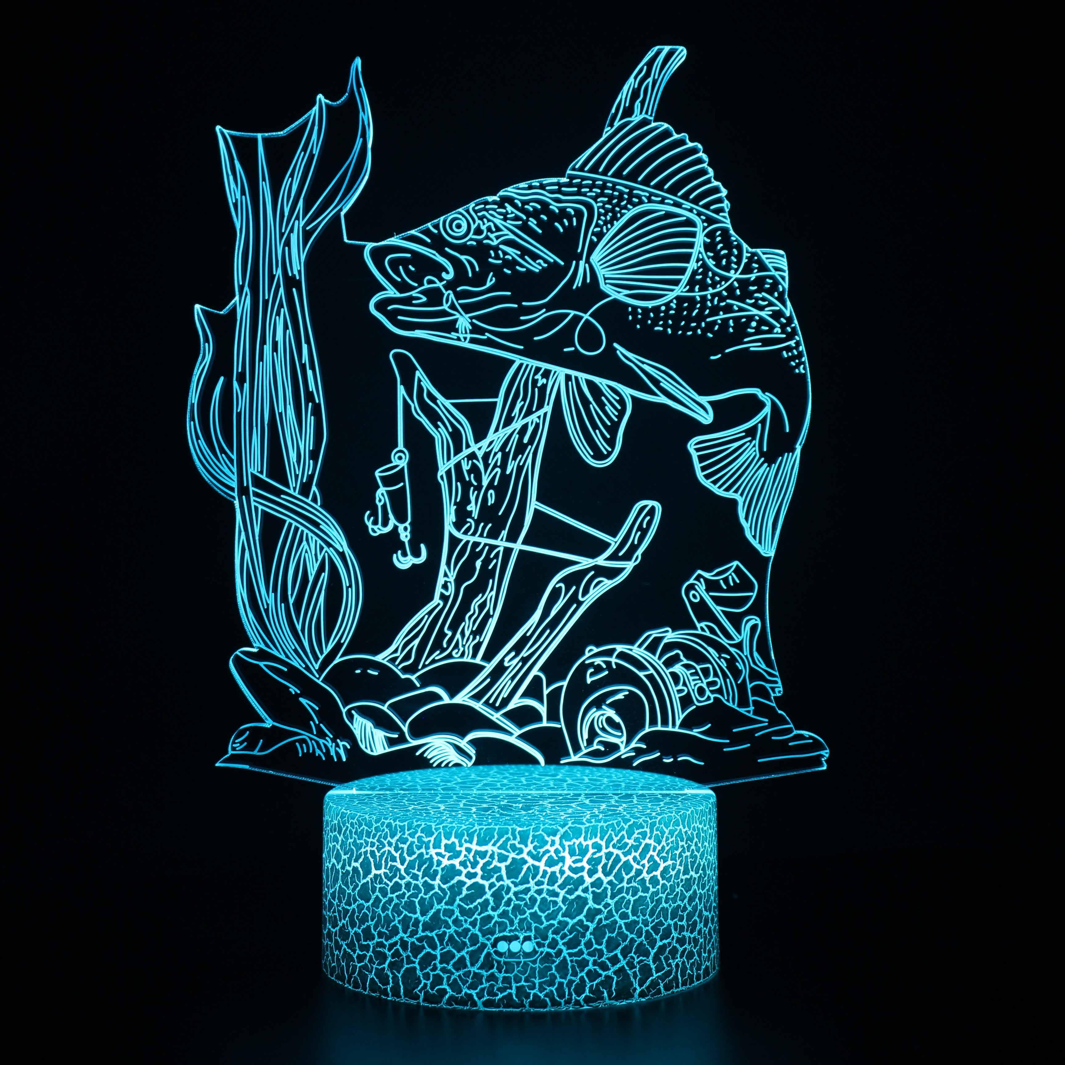 Realistic Fish Marine Life 3D Optical Illusion Lamp-3D Optical Lamp