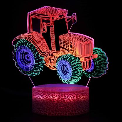 Tractor 3D Illusion Lamp-3D Optical Lamp