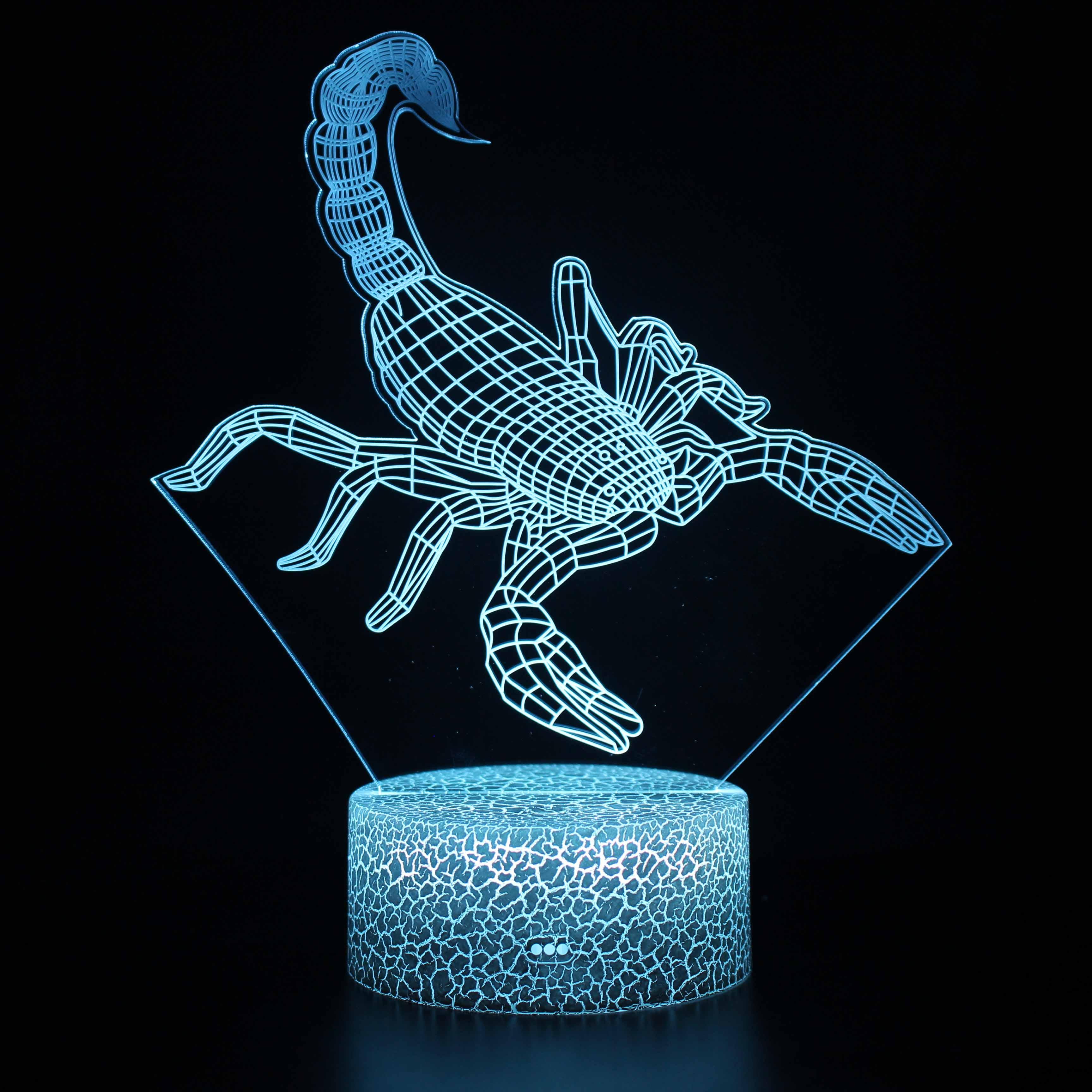 Realistic Scorpion 3D Optical Illusion Lamp - 3D Optical Lamp