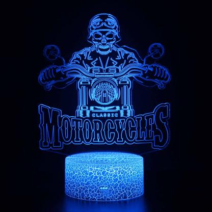 Cool Realistic Motorcycle 3D Optical Illusion Lamp - 3D Optical Lamp