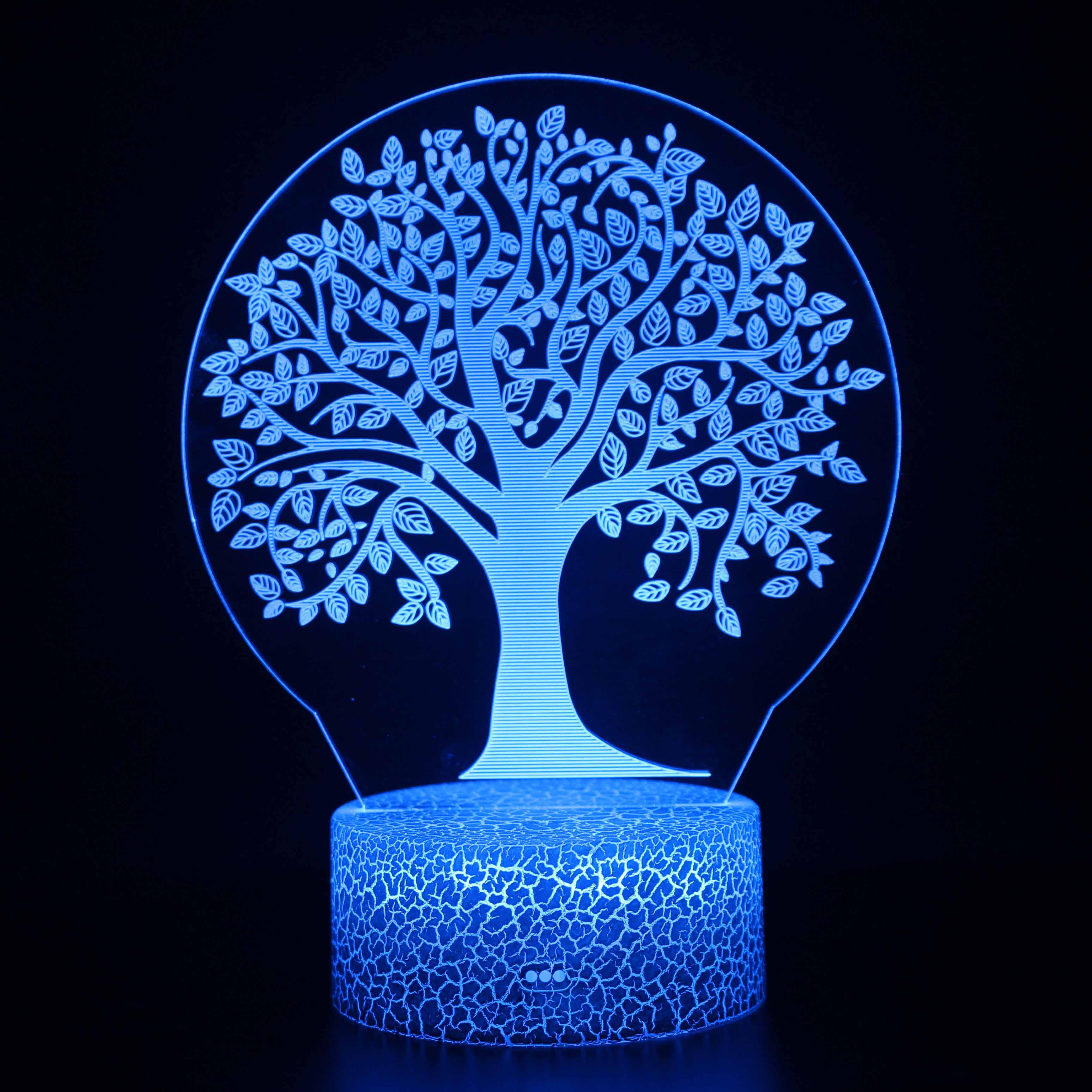 Fruit Tree 3D Optical Illusion Lamp - 3D Optical Lamp