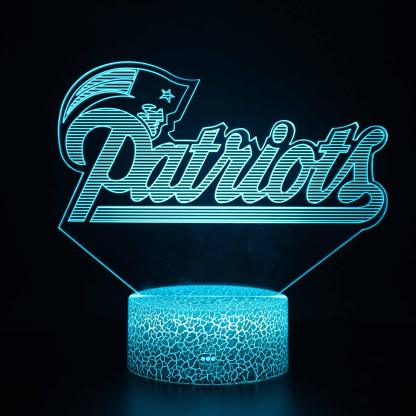 3D Optical Illusion New England Patriots Lamp-3D Optical Lamp
