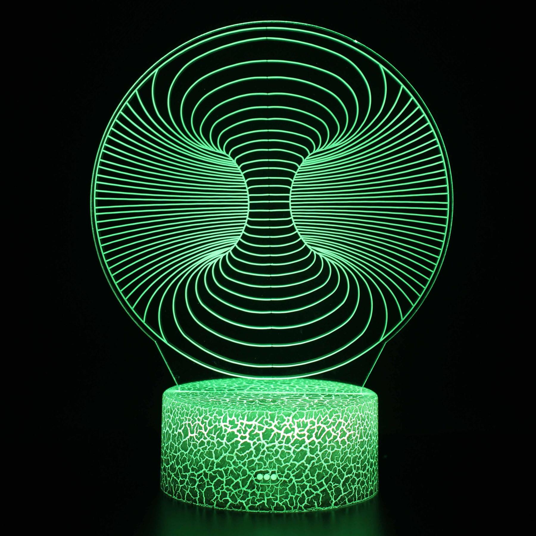 Funnel 3D Illusion Lamp with Remote and Touch Control LED Display-3D Optical Lamp