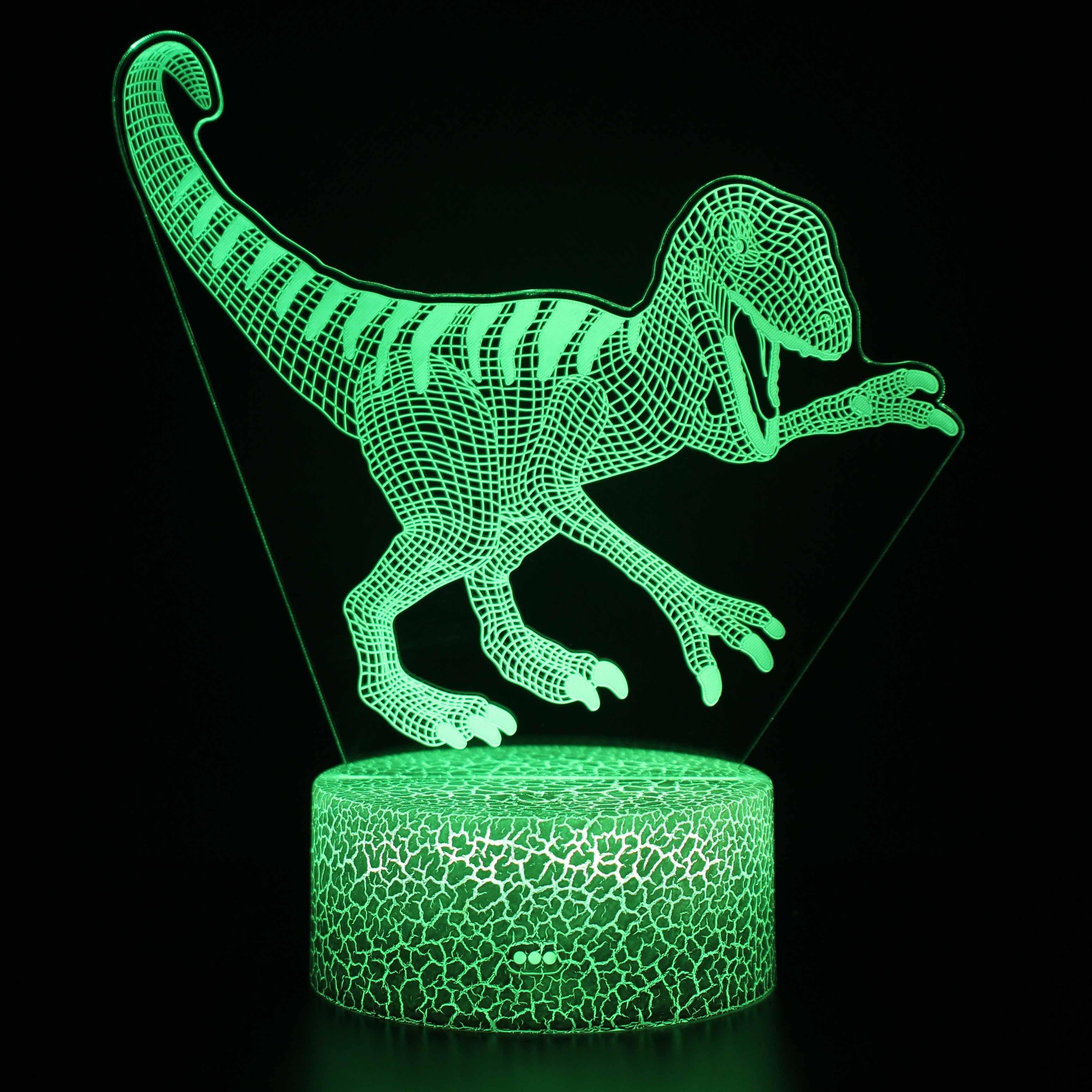 Realistic Small Dinosaur 3D Optical Illusion Lamp-3D Optical Lamp
