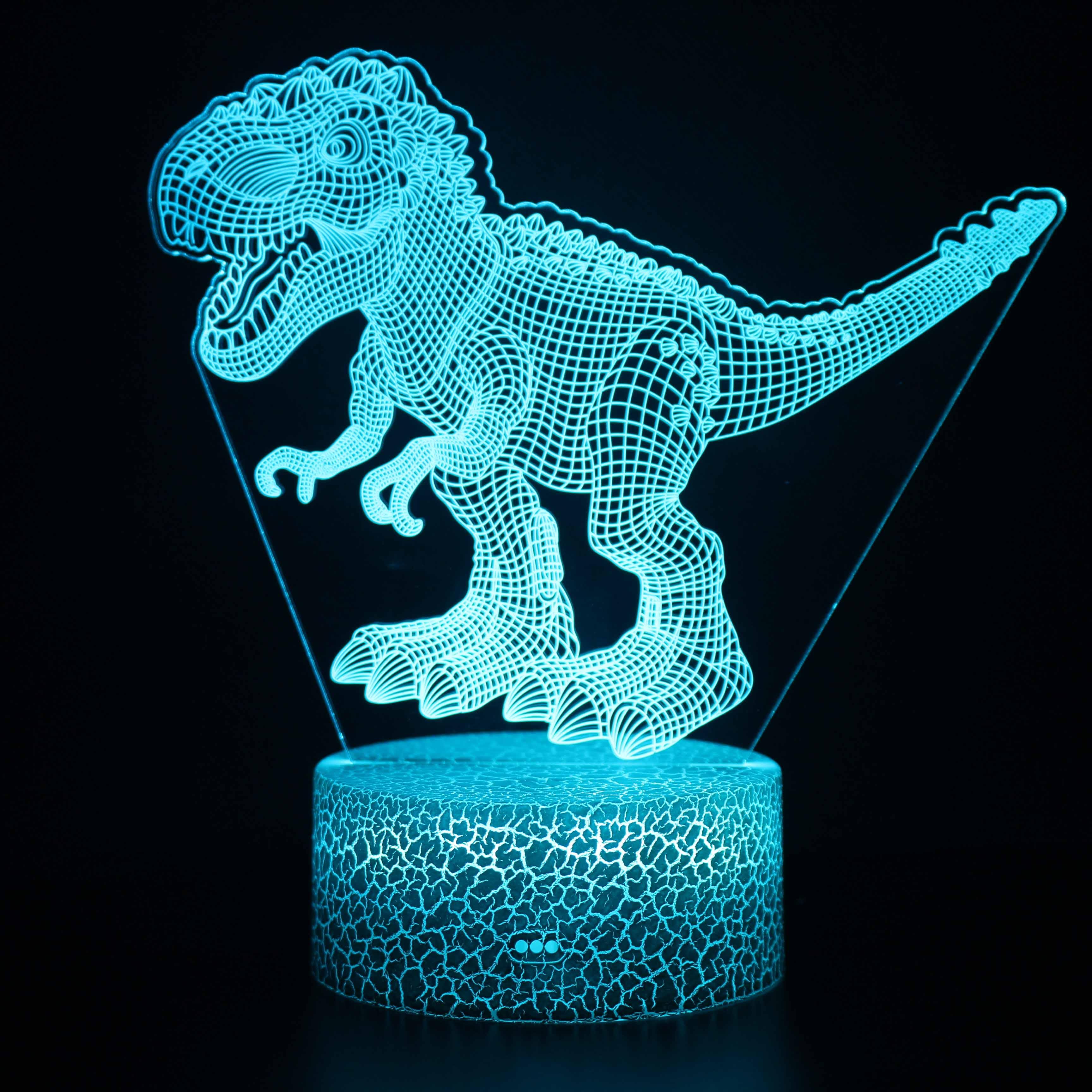 Realistic Small Dinosaur 3D Optical Illusion Lamp - 3D Optical Lamp
