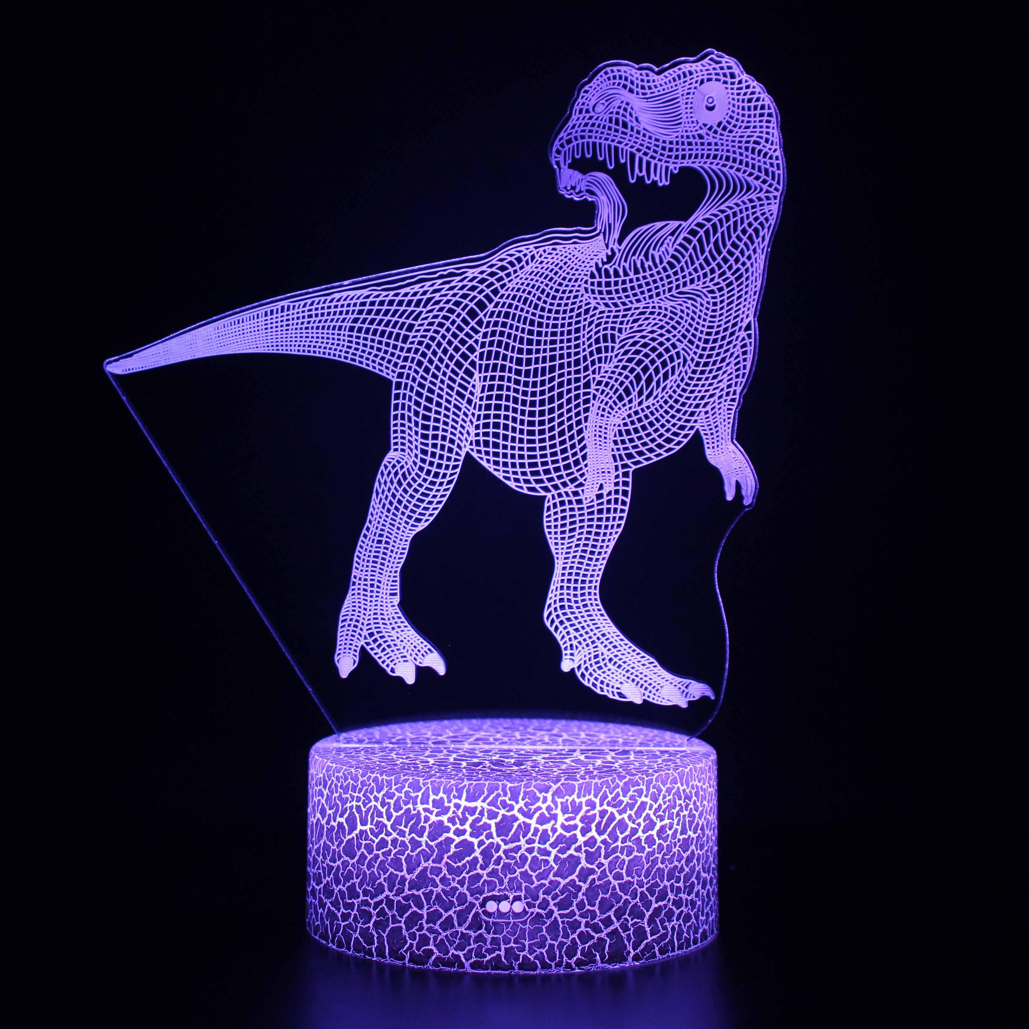Realistic T-Rex Dinosaur 3D Optical Illusion Lamp-3D Optical Lamp