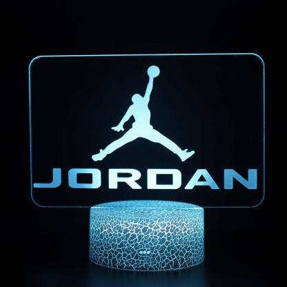 Jordan Basketball Logo 3D Optical Illusion Lamp - 3D Optical Lamp