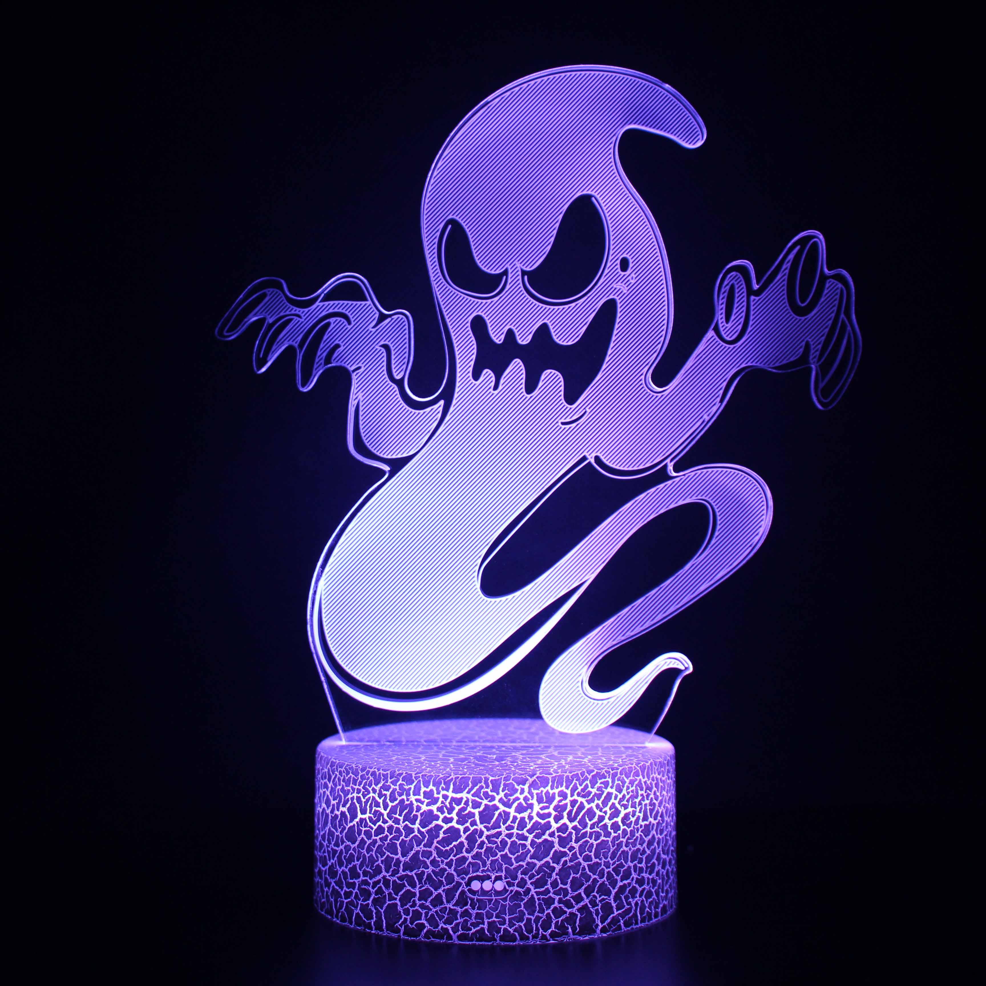 Halloween Spooky Ghost 3D Optical Illusion Lamp - 3D Optical Lamp