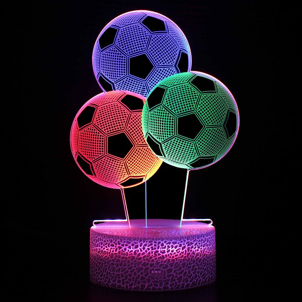 Colorful Soccer Balls 3D Optical Illusion Lamp For Football Enthusiasts-3D Optical Lamp