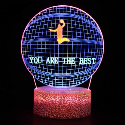 You Are The Best Dunking Man 3D Optical Illusion Lamp - 3D Optical Lamp