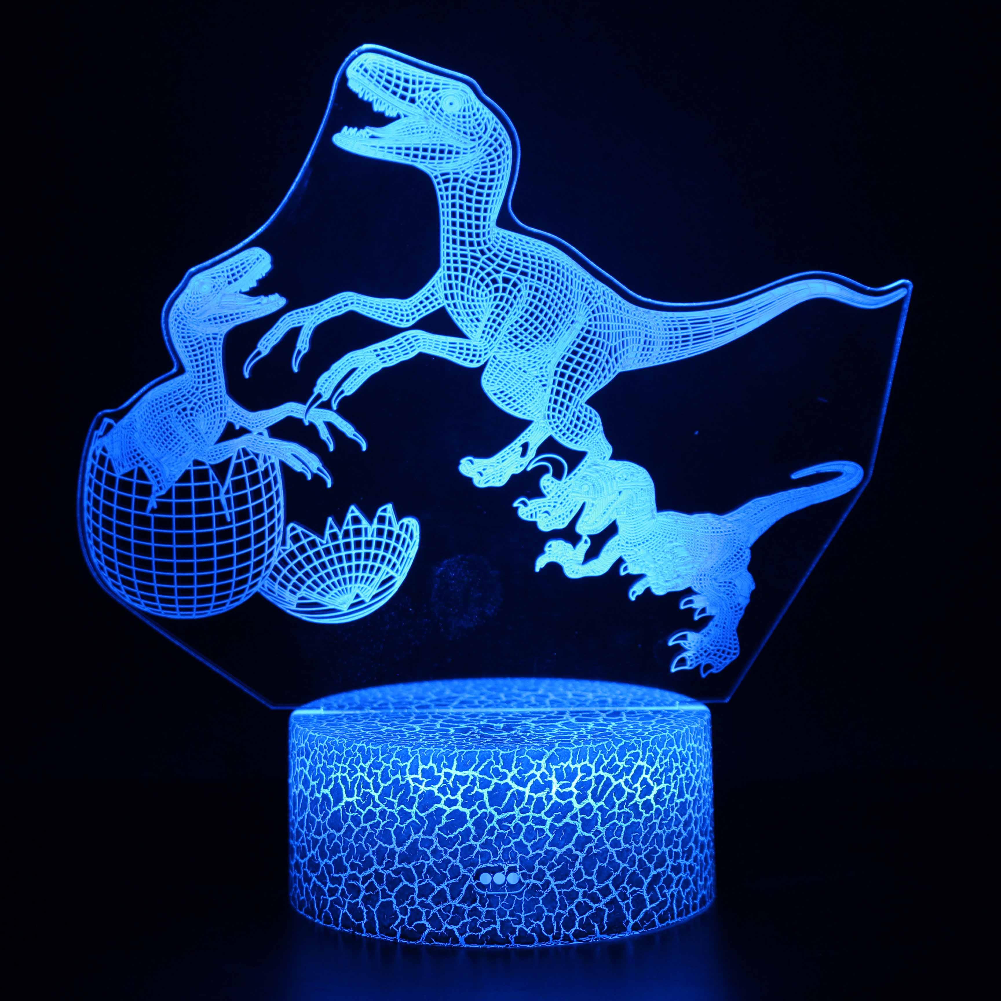 Realistic Small Hatching Dinosaur 3D Optical Illusion Lamp-3D Optical Lamp
