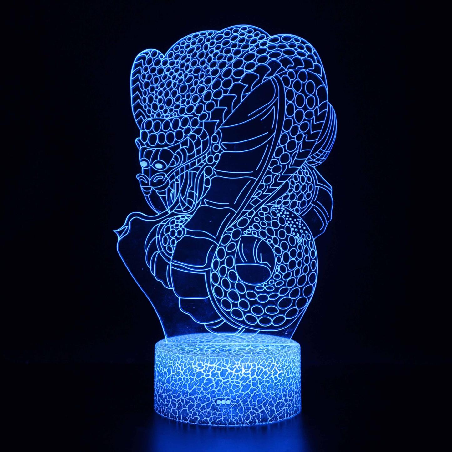 Realistic Snake 3D Optical Illusion Lamp - 3D Optical Lamp