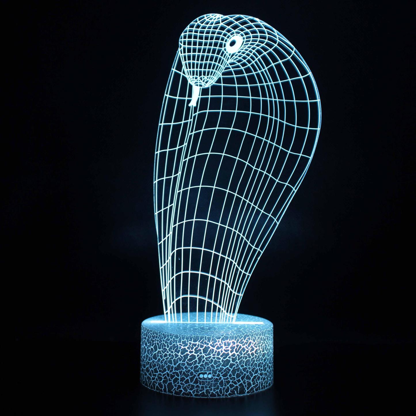 Realistic Snake 3D Optical Illusion Lamp - 3D Optical Lamp