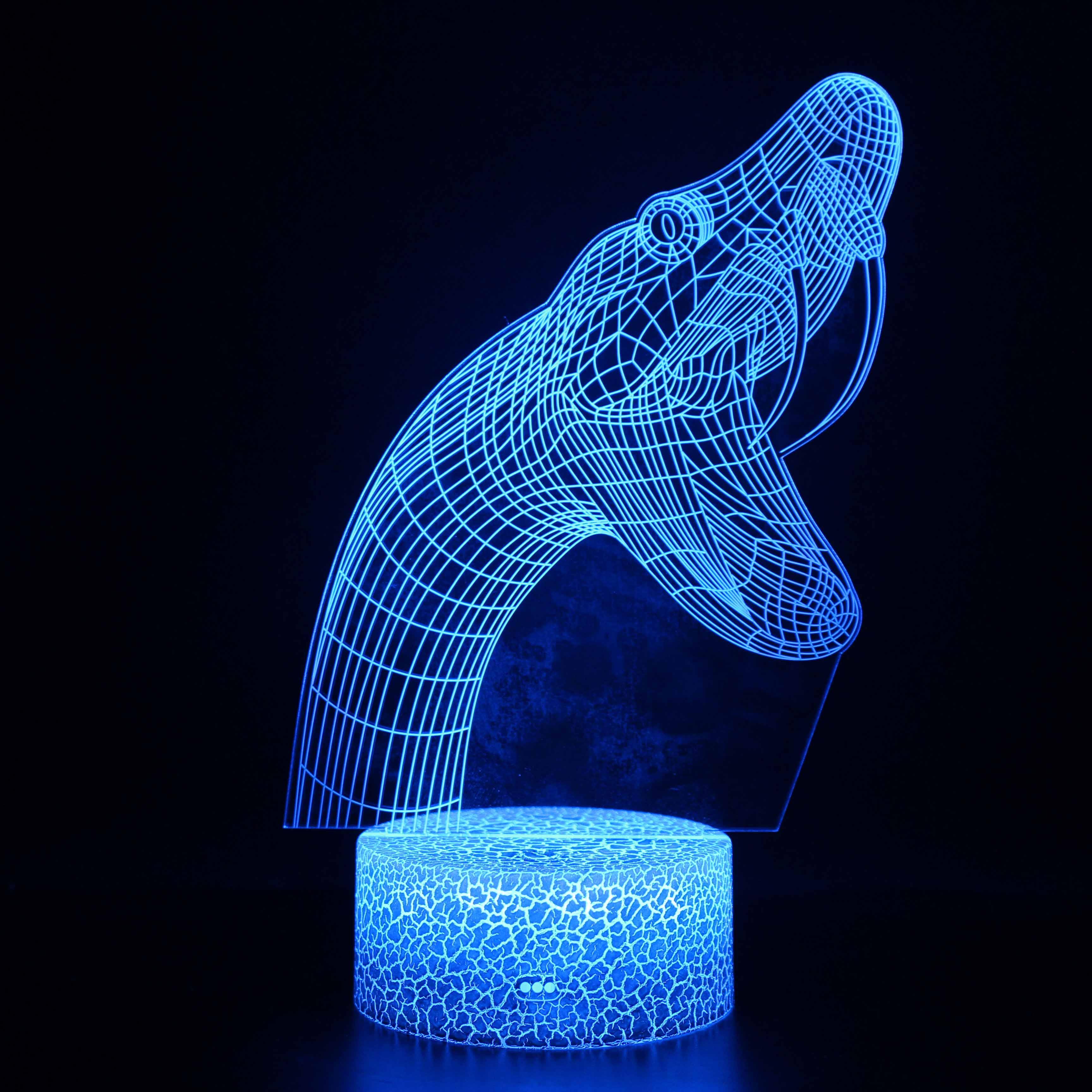 Realistic Snake 3D Optical Illusion Lamp - 3D Optical Lamp