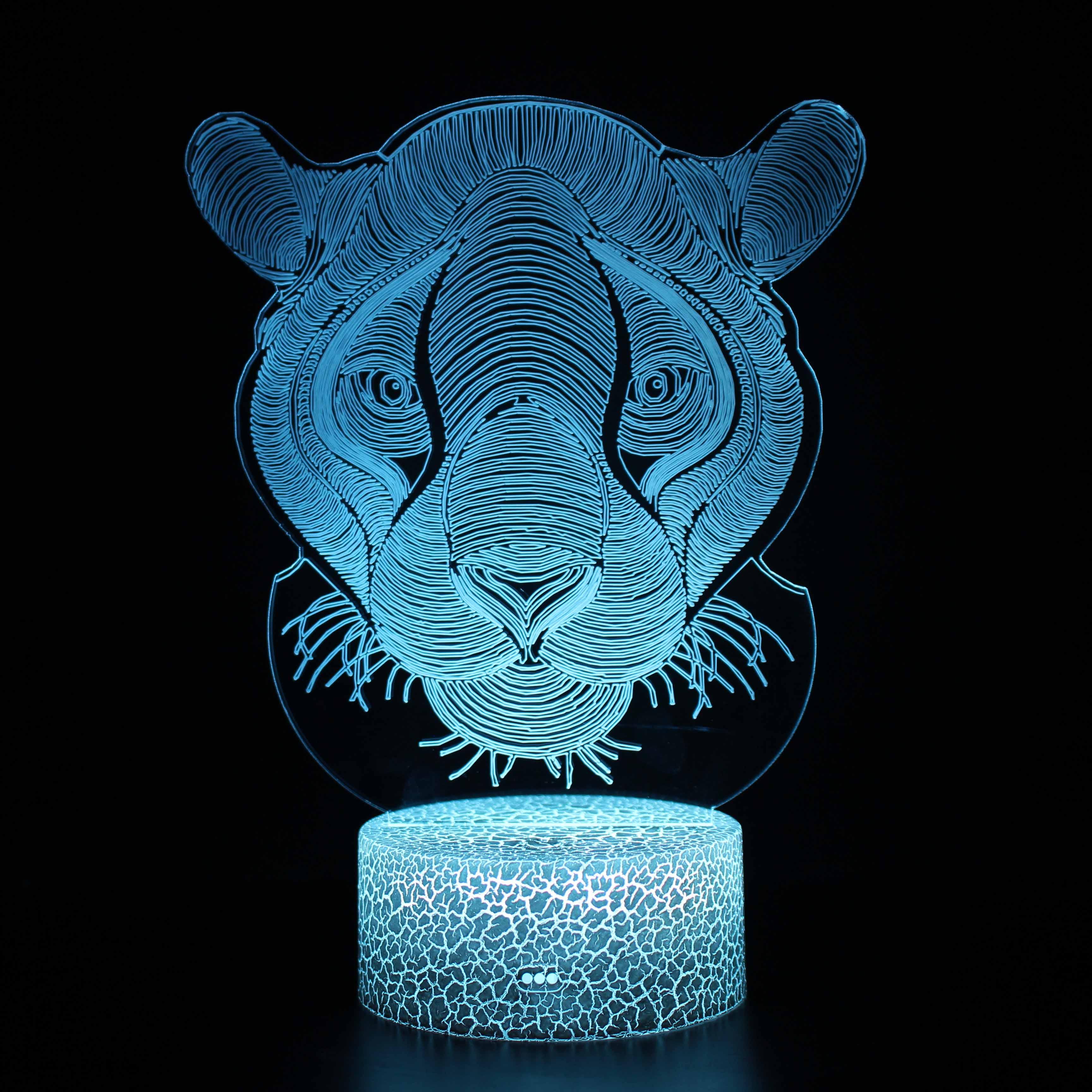 Realistic Lion 3D Optical Illusion Lamp - 3D Optical Lamp