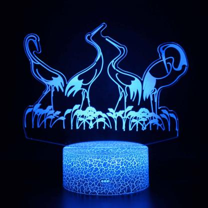 Birds 3D Optical Illusion Lamp - 3D Optical Lamp