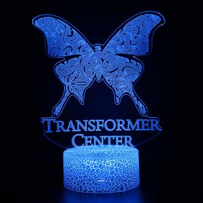 Butterfly Transformer Center 3D Optical Illusion Lamp - 3D Optical Lamp