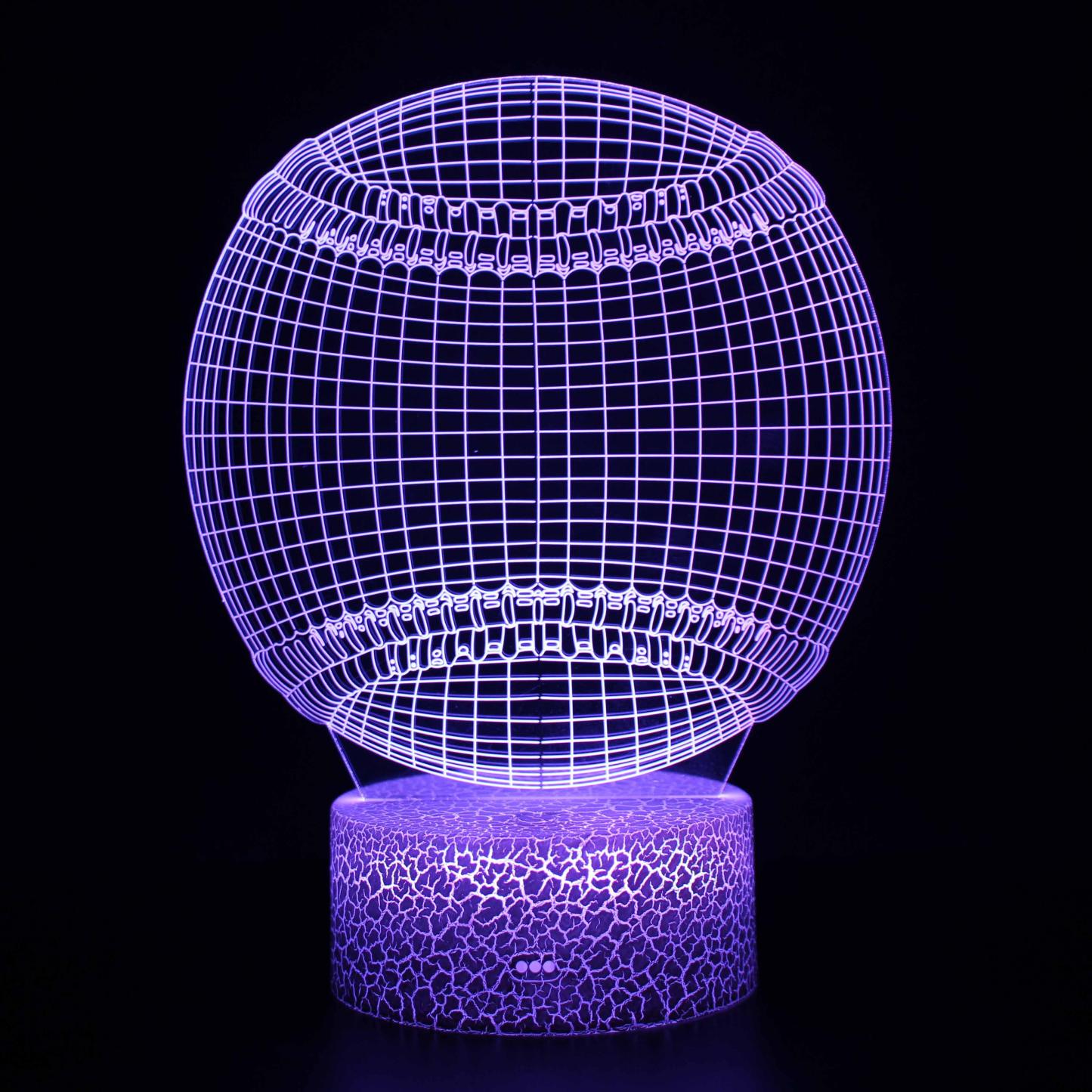 Baseball 3D Optical Illusion Lamp - 3D Optical Lamp