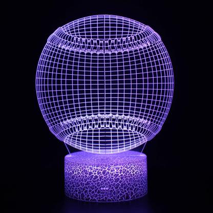 Baseball 3D Optical Illusion Lamp - 3D Optical Lamp
