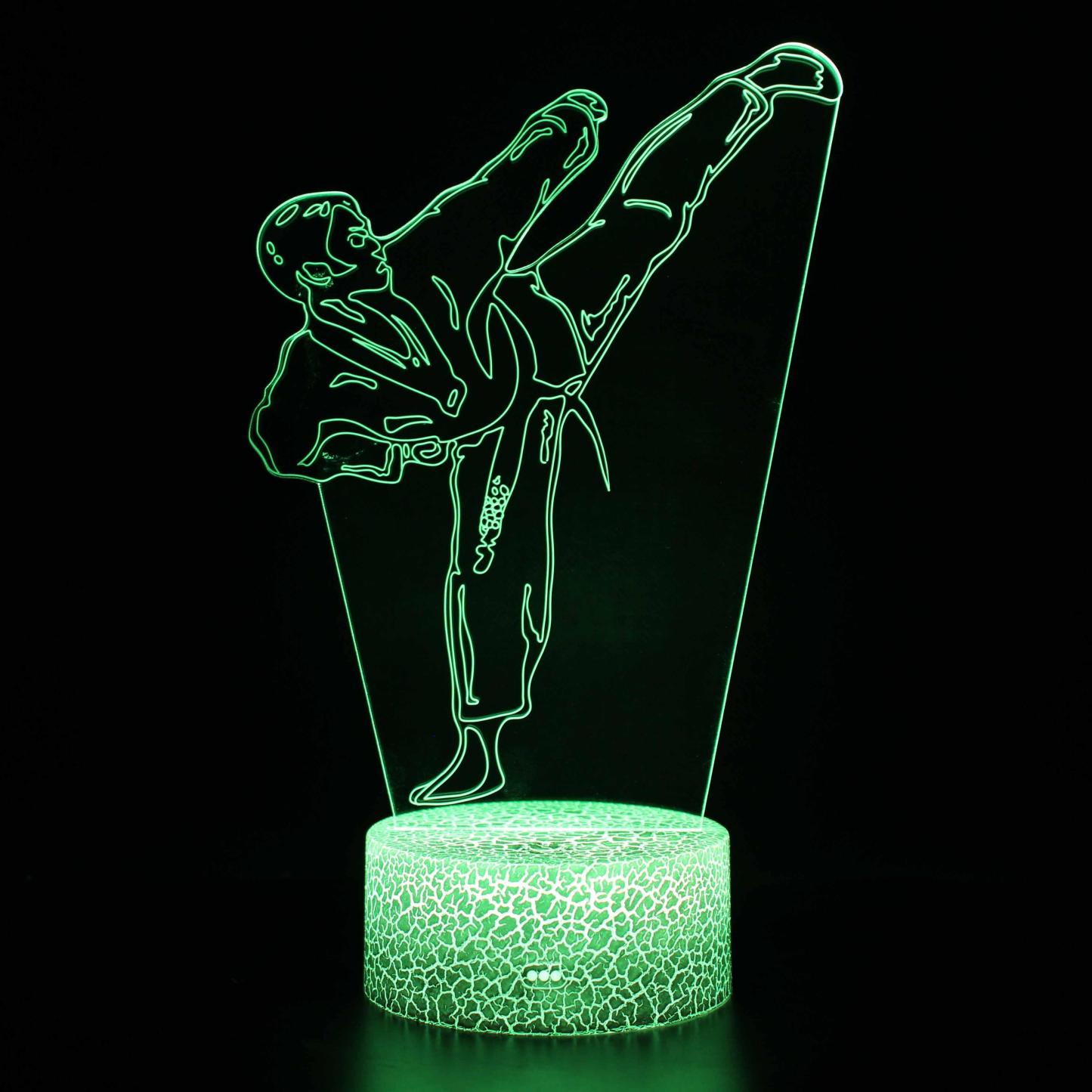 Karate 3D Optical Illusion Lamp - 3D Optical Lamp