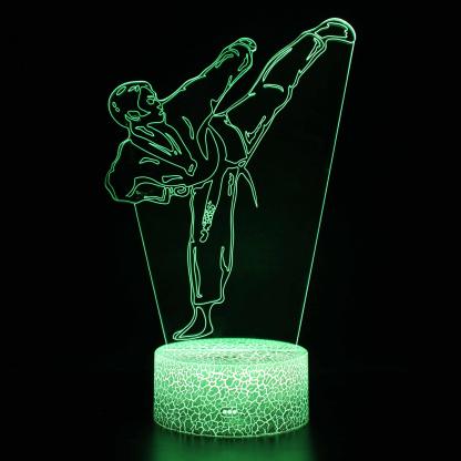 Karate 3D Optical Illusion Lamp - 3D Optical Lamp