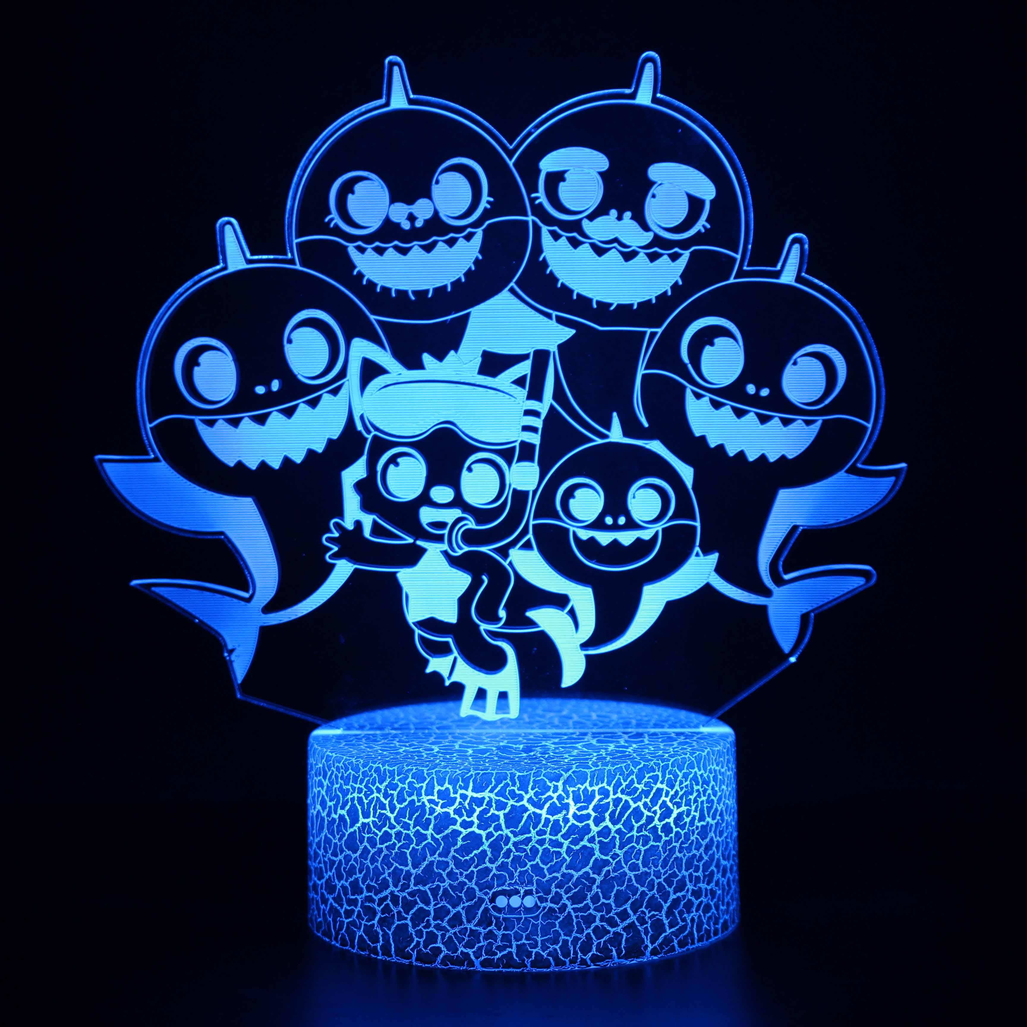 Baby Shark LED Light-3D Optical Lamp