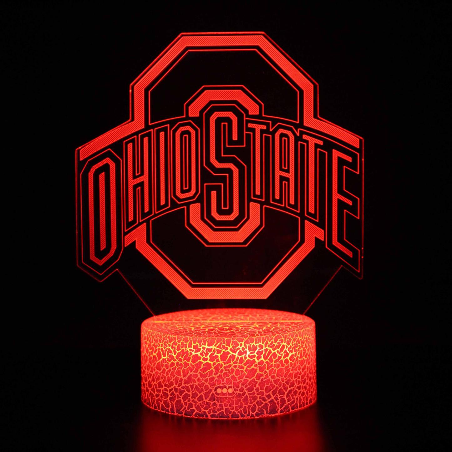 Ohio State 3D Optical Illusion Lamp - 3D Optical Lamp