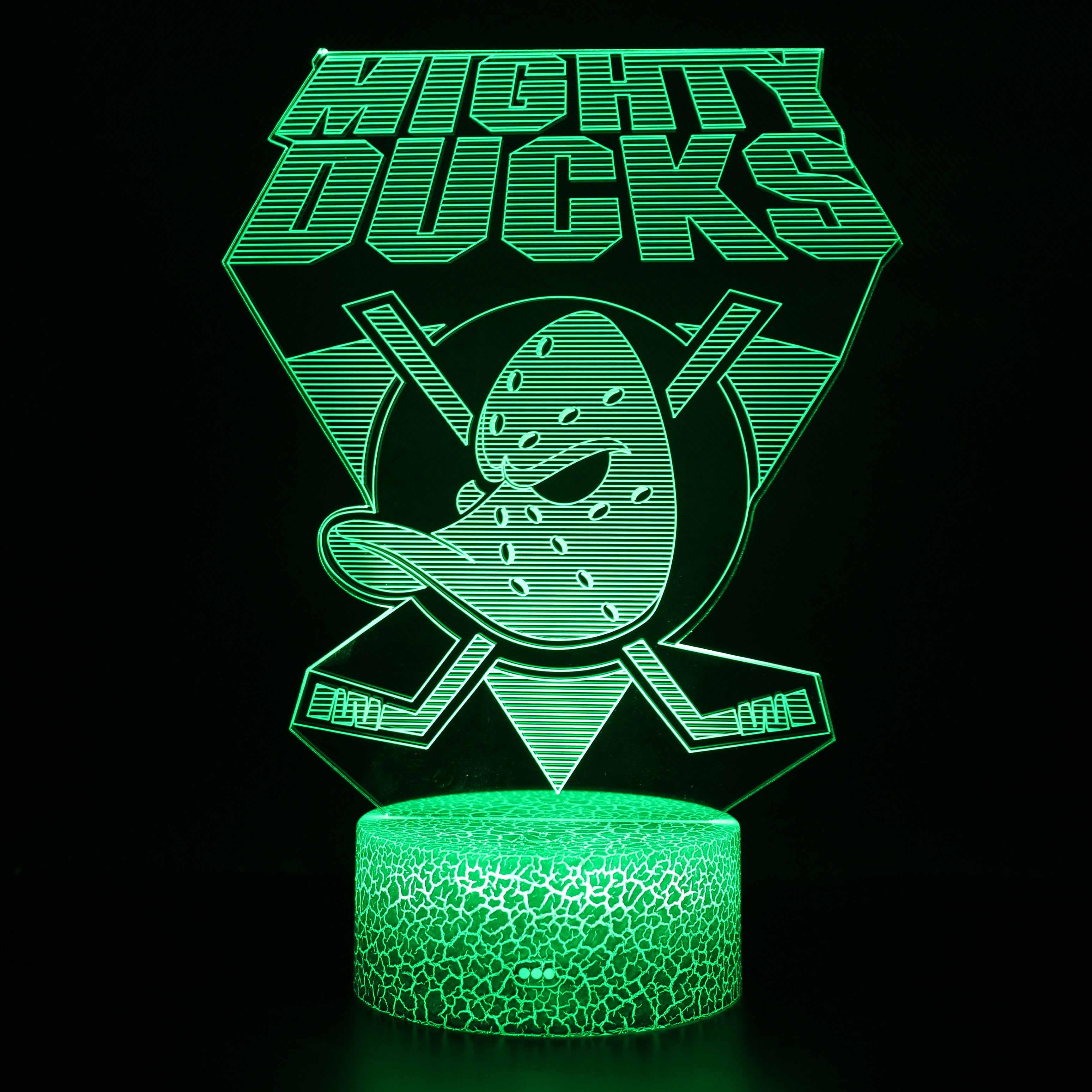 Mighty Ducks Hockey 3D Optical Illusion Lamp - 3D Optical Lamp