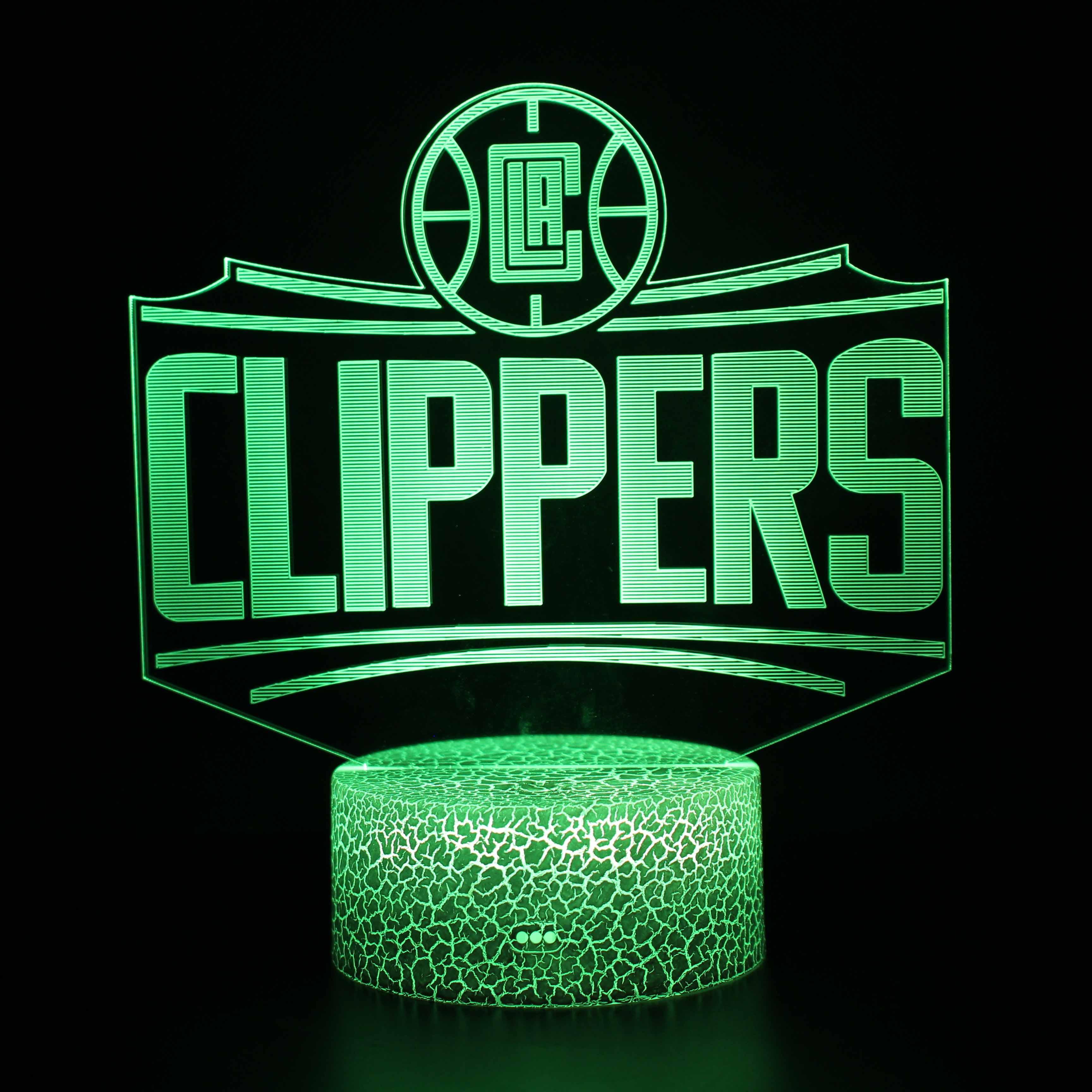 Clippers Basketball LED Lamp-3D Optical Lamp
