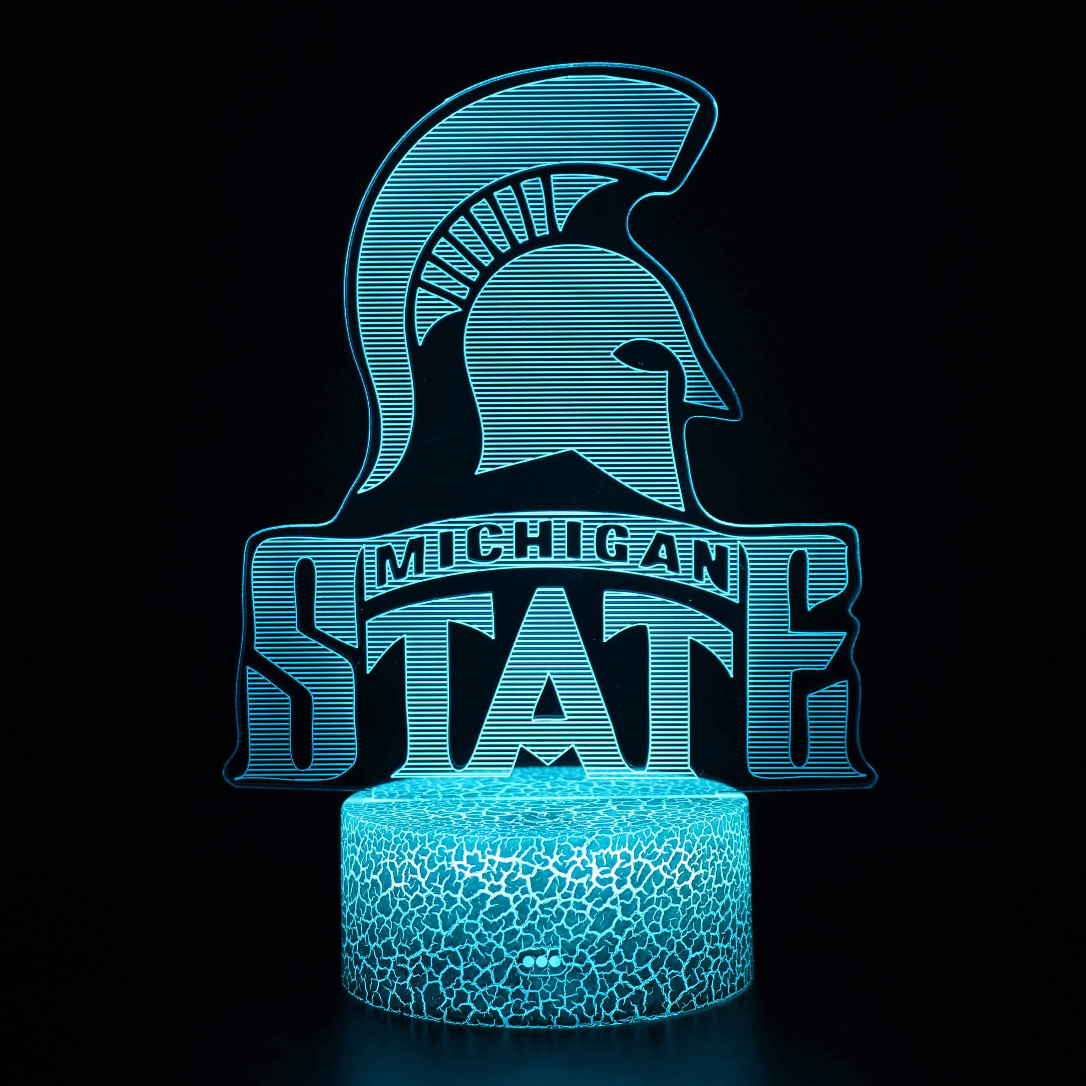Michigan State 3D Optical Illusion LED Night Lamp-3D Optical Lamp