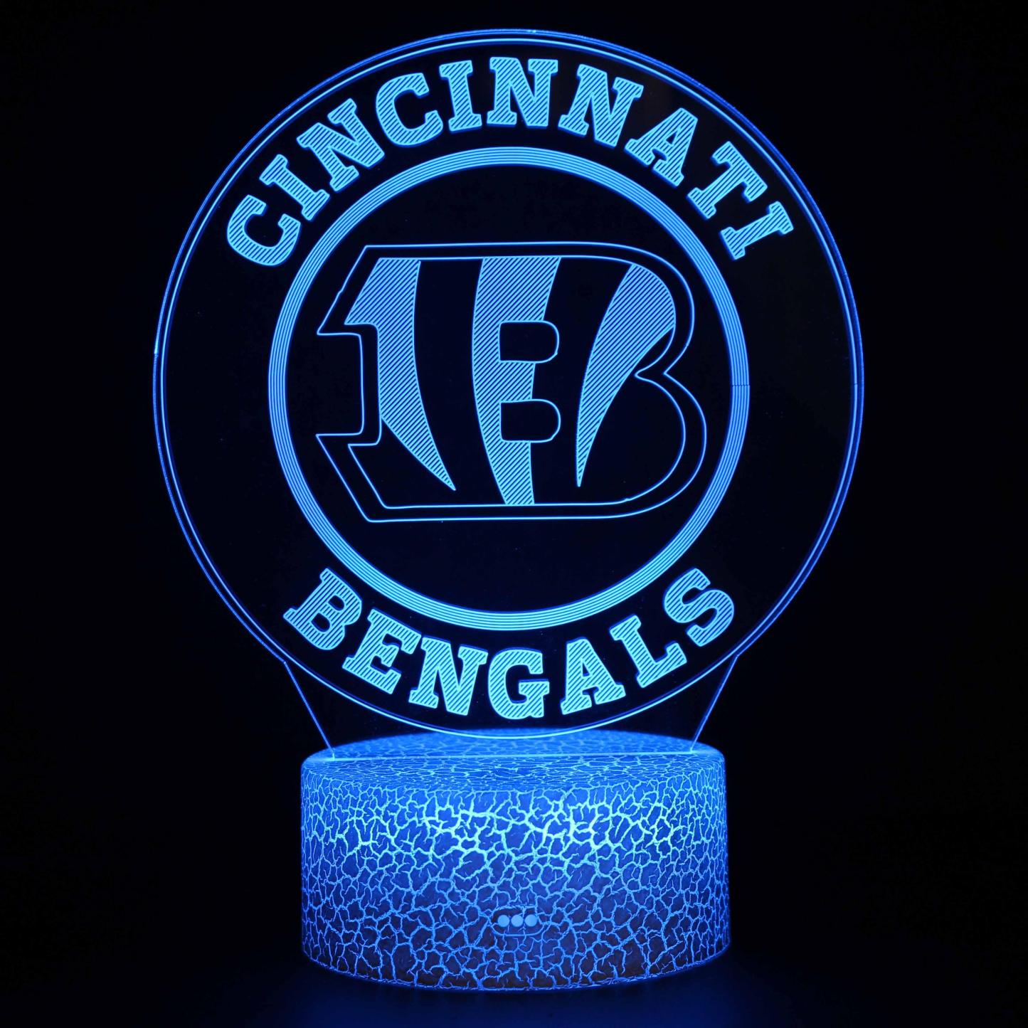 Cincinnati Bengals 3D Optical Illusion Lamp - 3D Optical Lamp