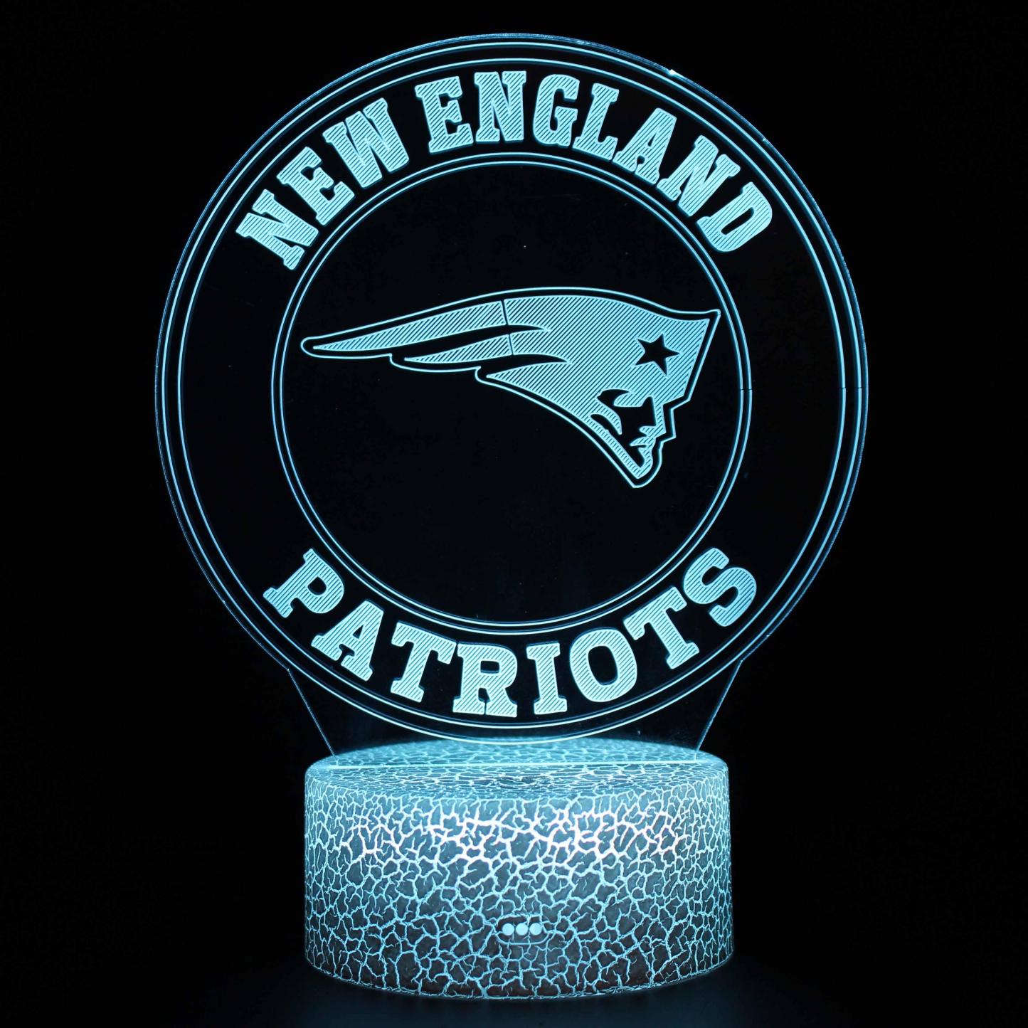 New England Patriots 3D Optical Illusion Lamp-3D Optical Lamp