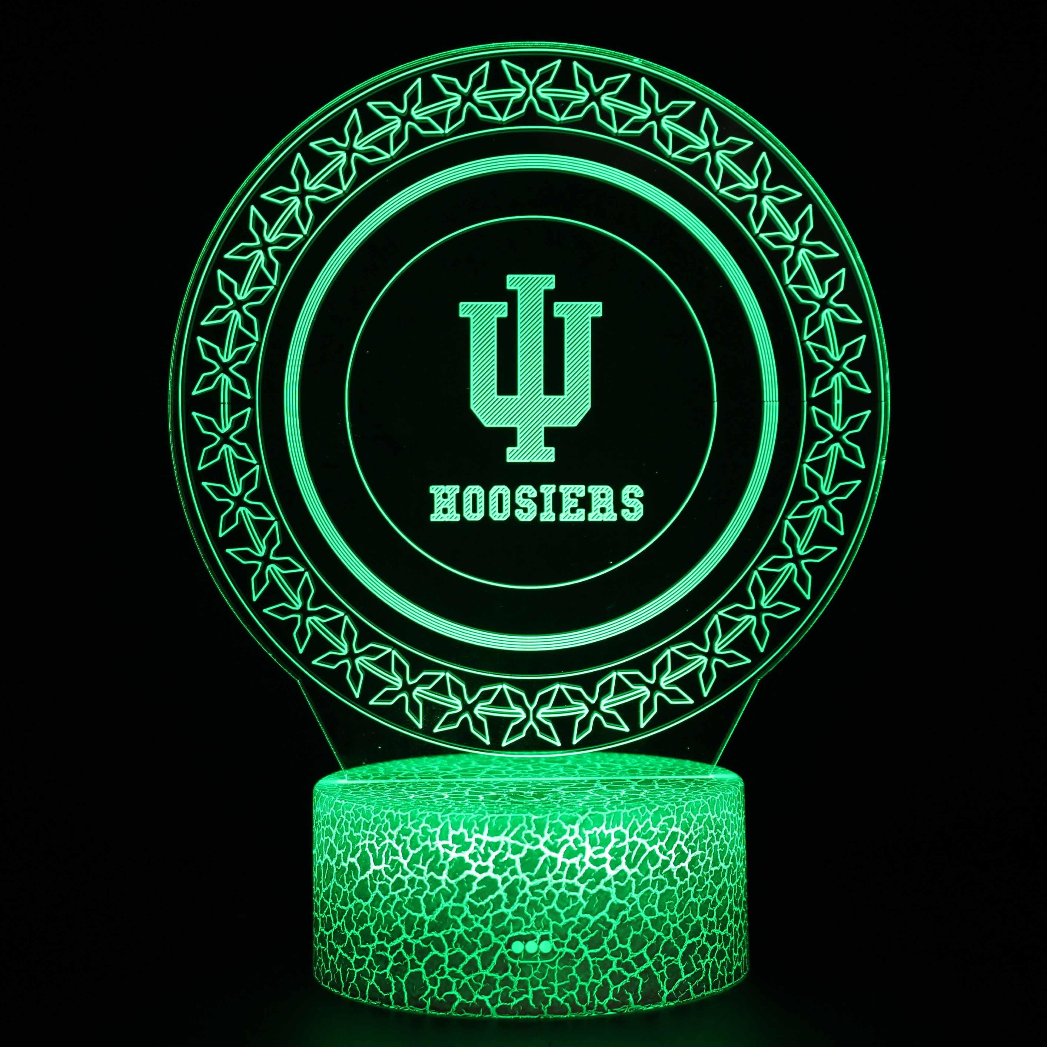 Indiana Hoosiers 3D Optical Illusion Lamp-3D Optical Lamp