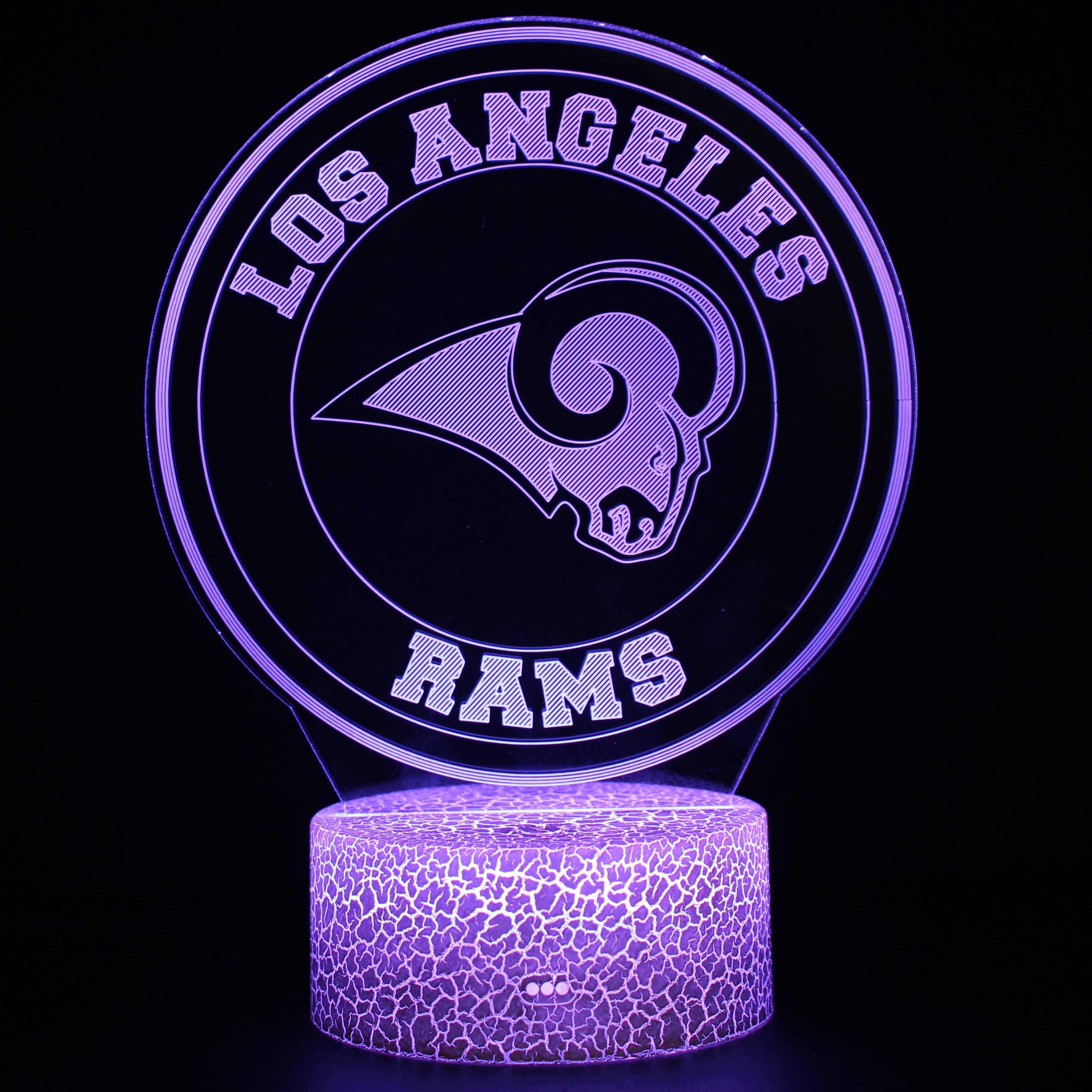Los Angeles Rams 3D Optical Illusion Lamp - 3D Optical Lamp