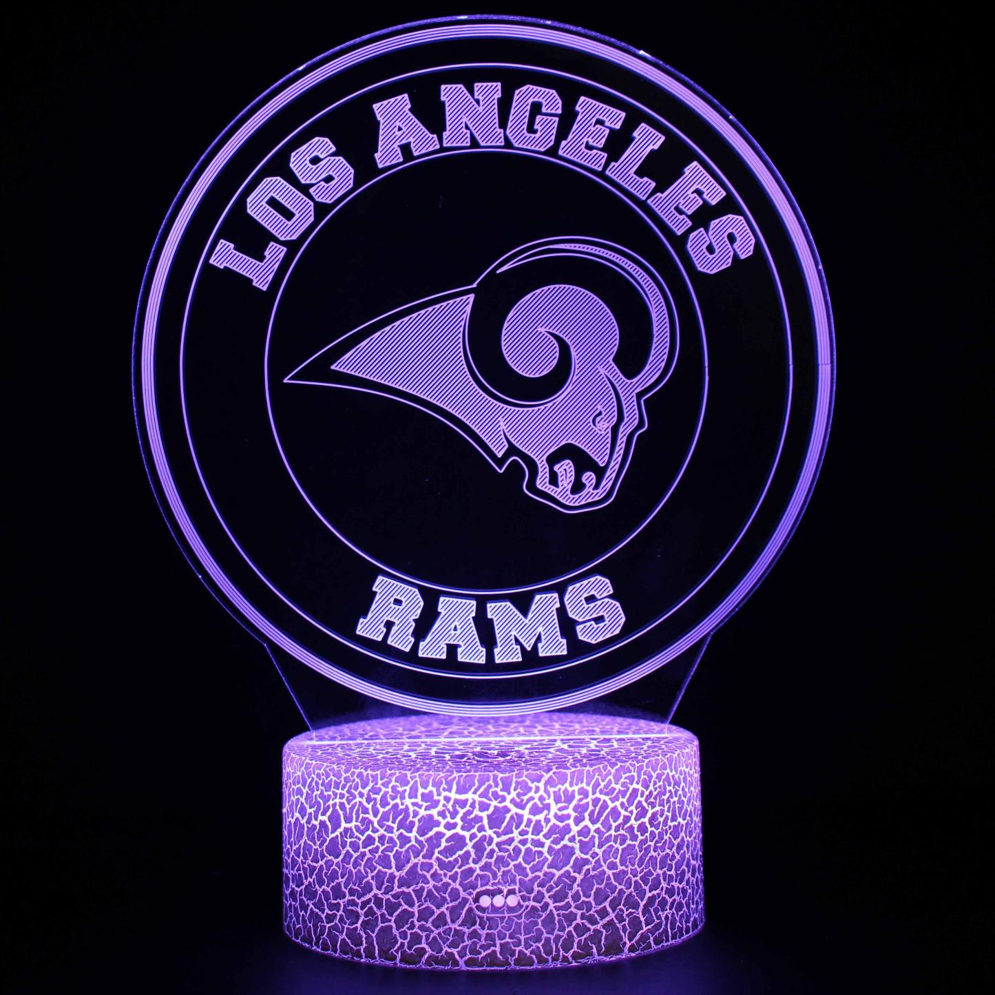 Los Angeles Rams 3D Optical Illusion Lamp - 3D Optical Lamp