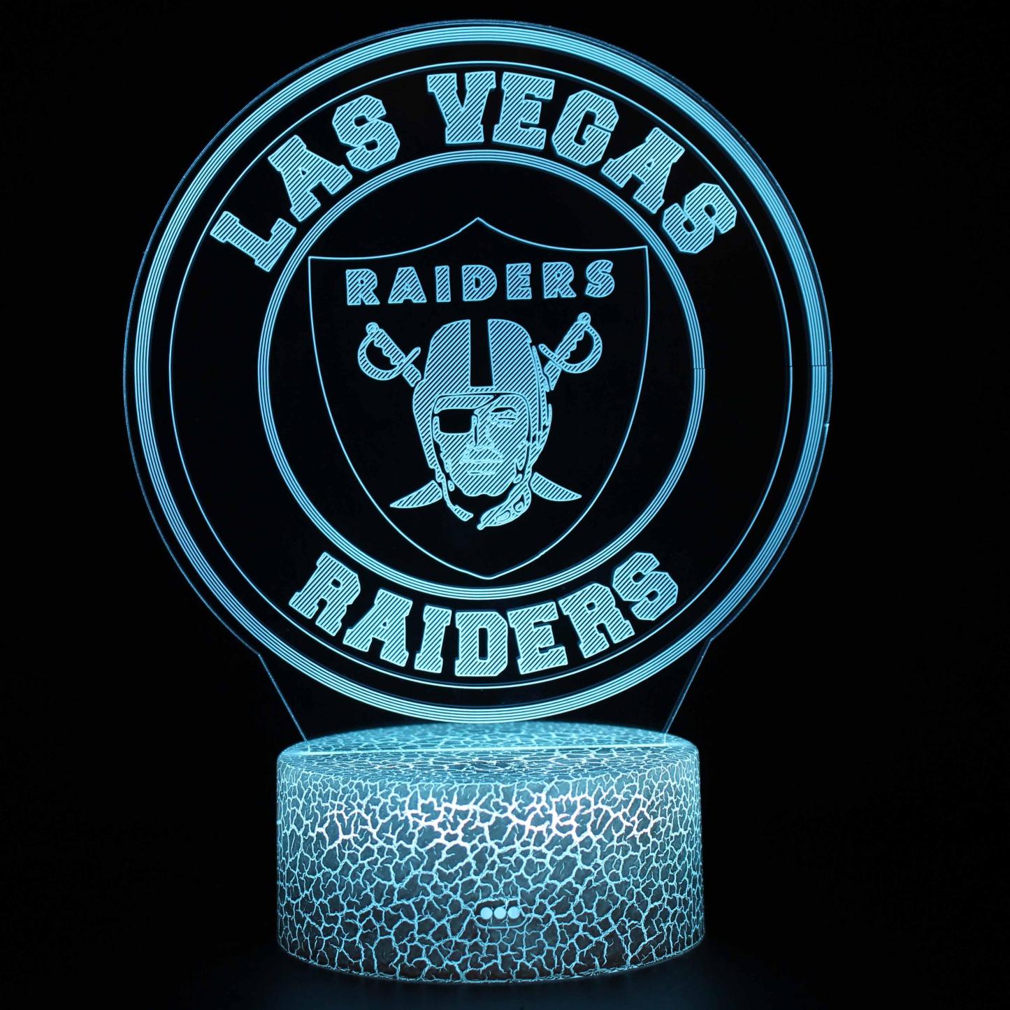 Los Vegas Raiders 3D Optical Illusion Lamp - 3D Optical Lamp