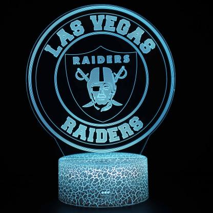 Los Vegas Raiders 3D Optical Illusion Lamp - 3D Optical Lamp