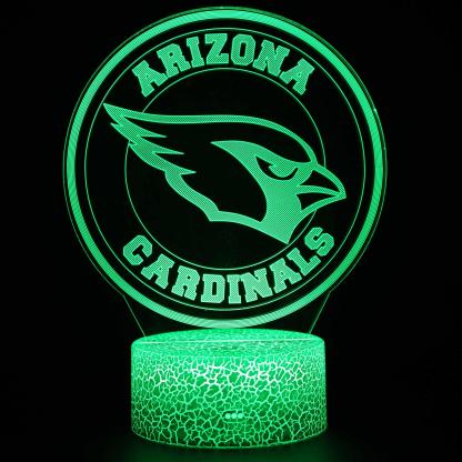 3D Optical Illusion Arizona Cardinals Lamp-3D Optical Lamp