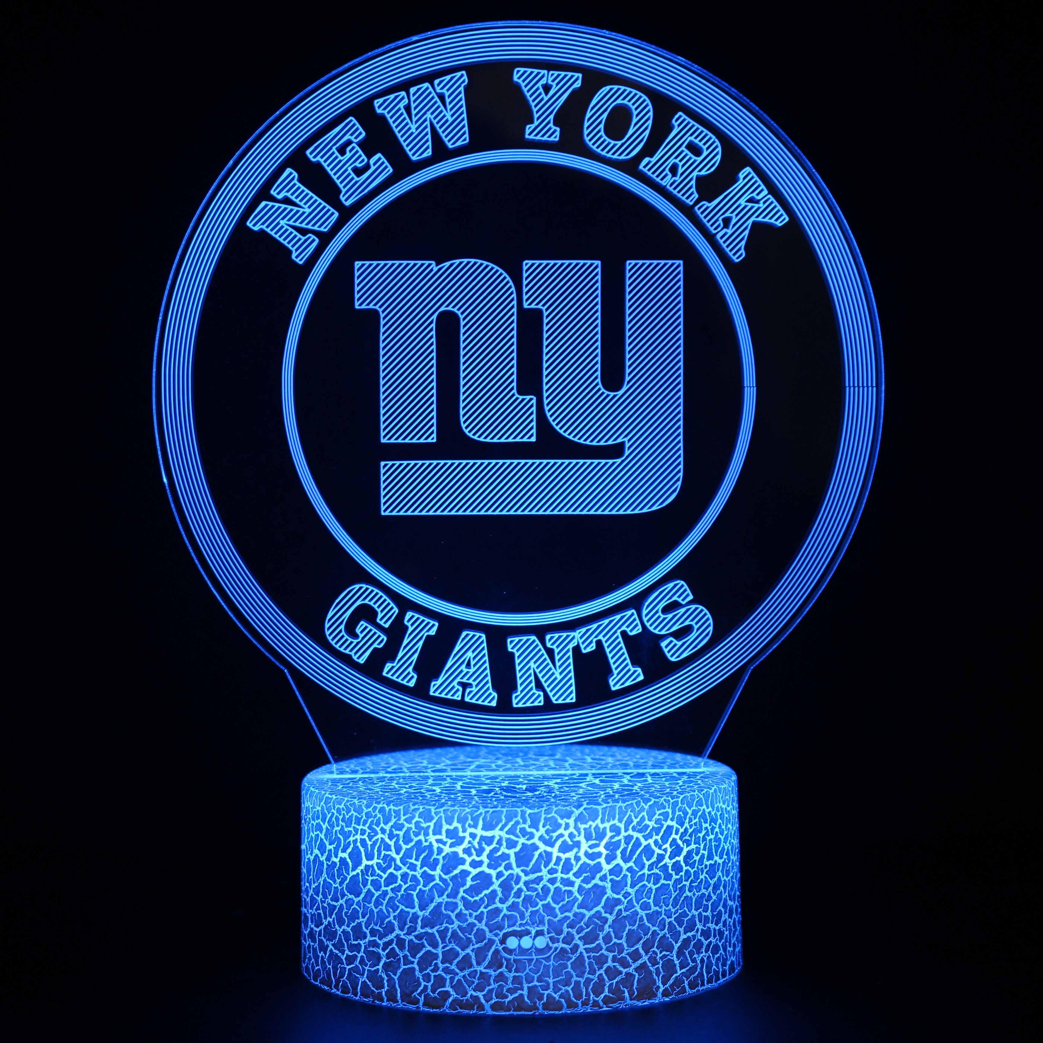 3D Optical Illusion New York Giants Lamp-3D Optical Lamp