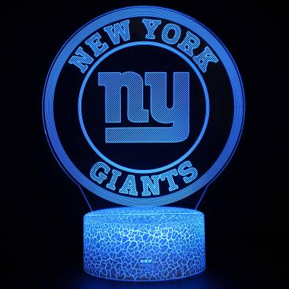 3D Optical Illusion New York Giants Lamp-3D Optical Lamp