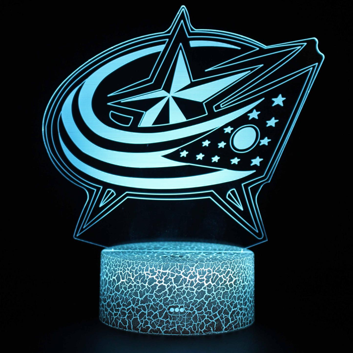 Dallas Stars Hockey Team 3D Optical Illusion Lamp - 3D Optical Lamp
