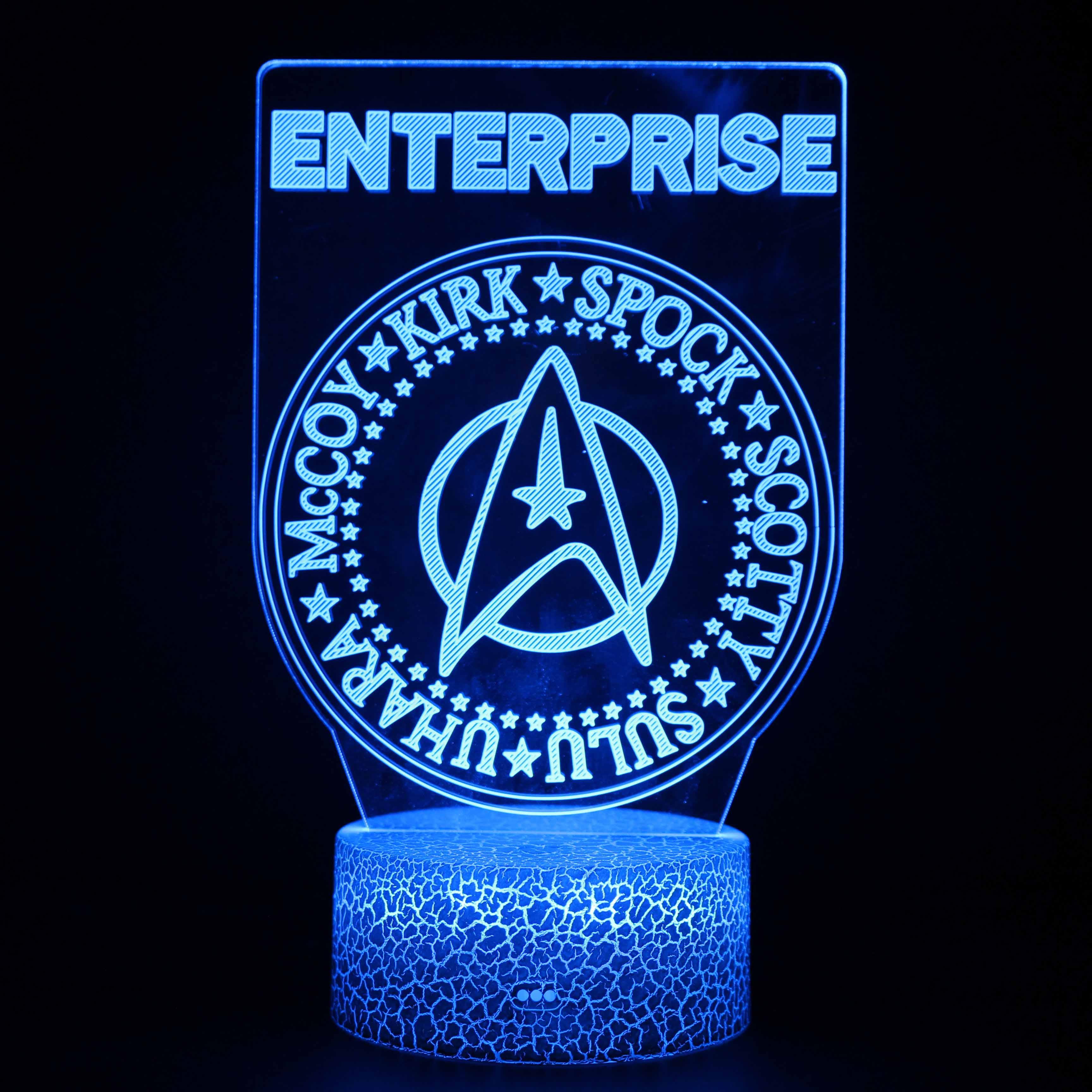 Star Trek Badge 3D Optical Illusion Lamp - 3D Optical Lamp