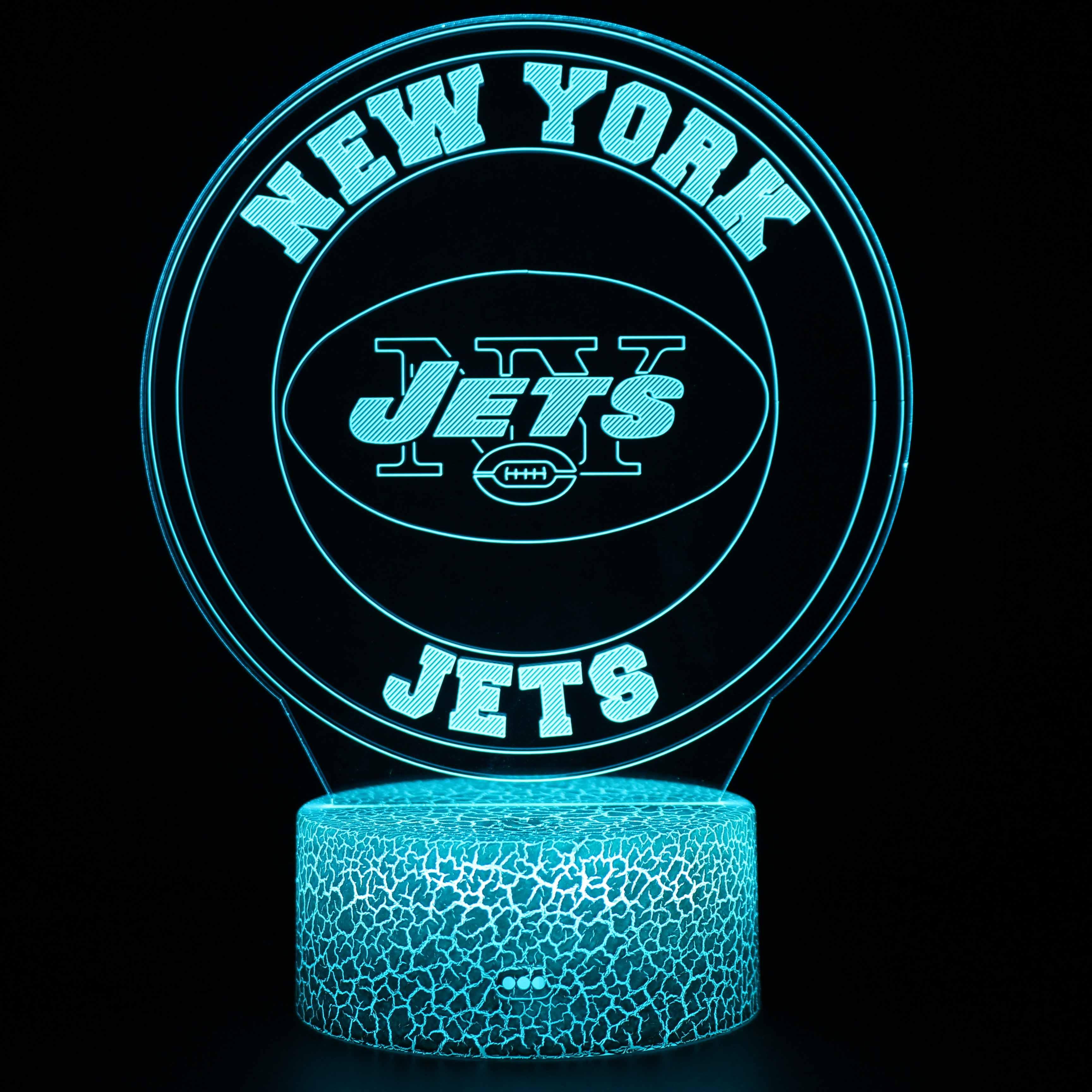 Decorative 3D Optical Illusion New York Jets Lamp-3D Optical Lamp
