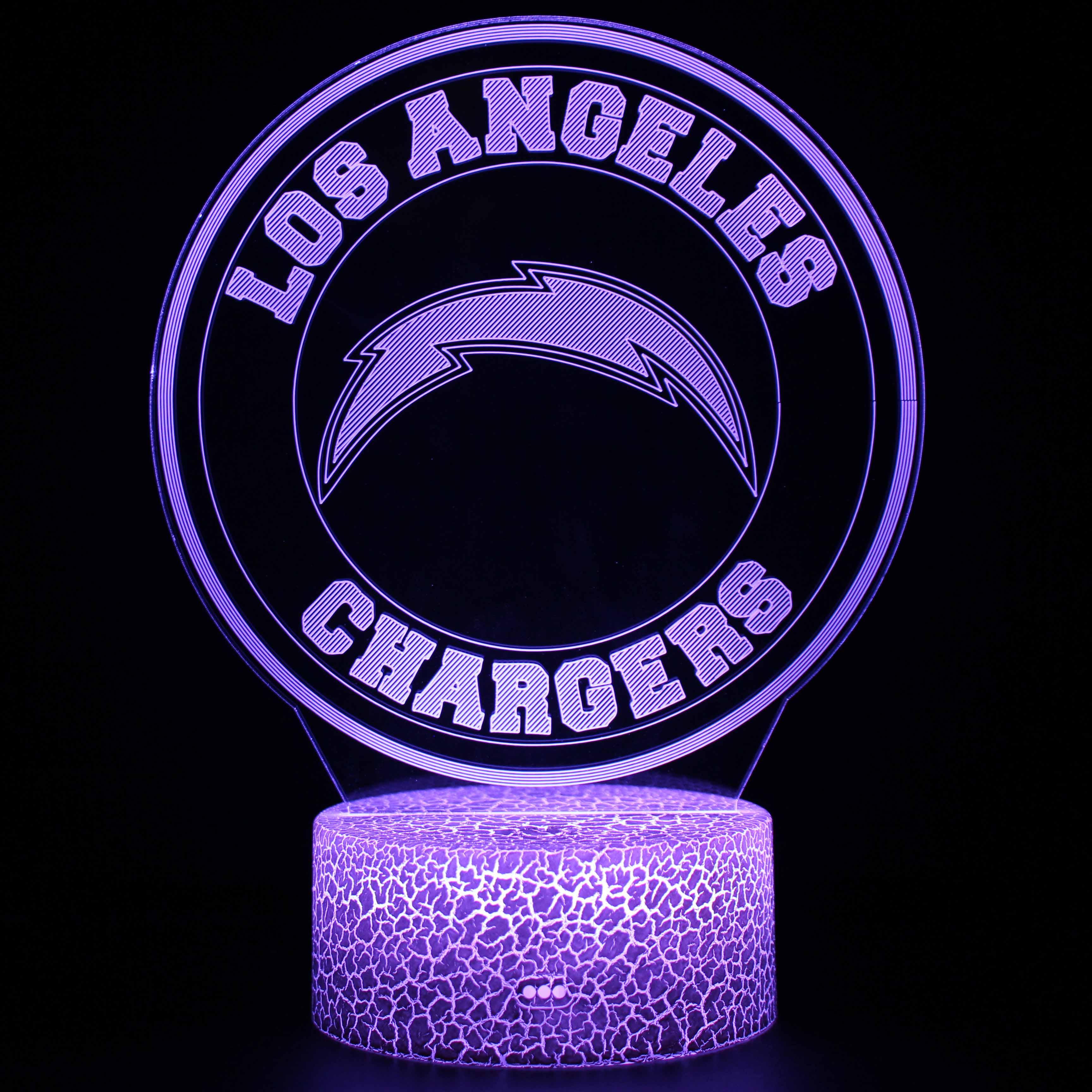 Los Angeles Chargers 3D Optical Illusion Lamp - 3D Optical Lamp