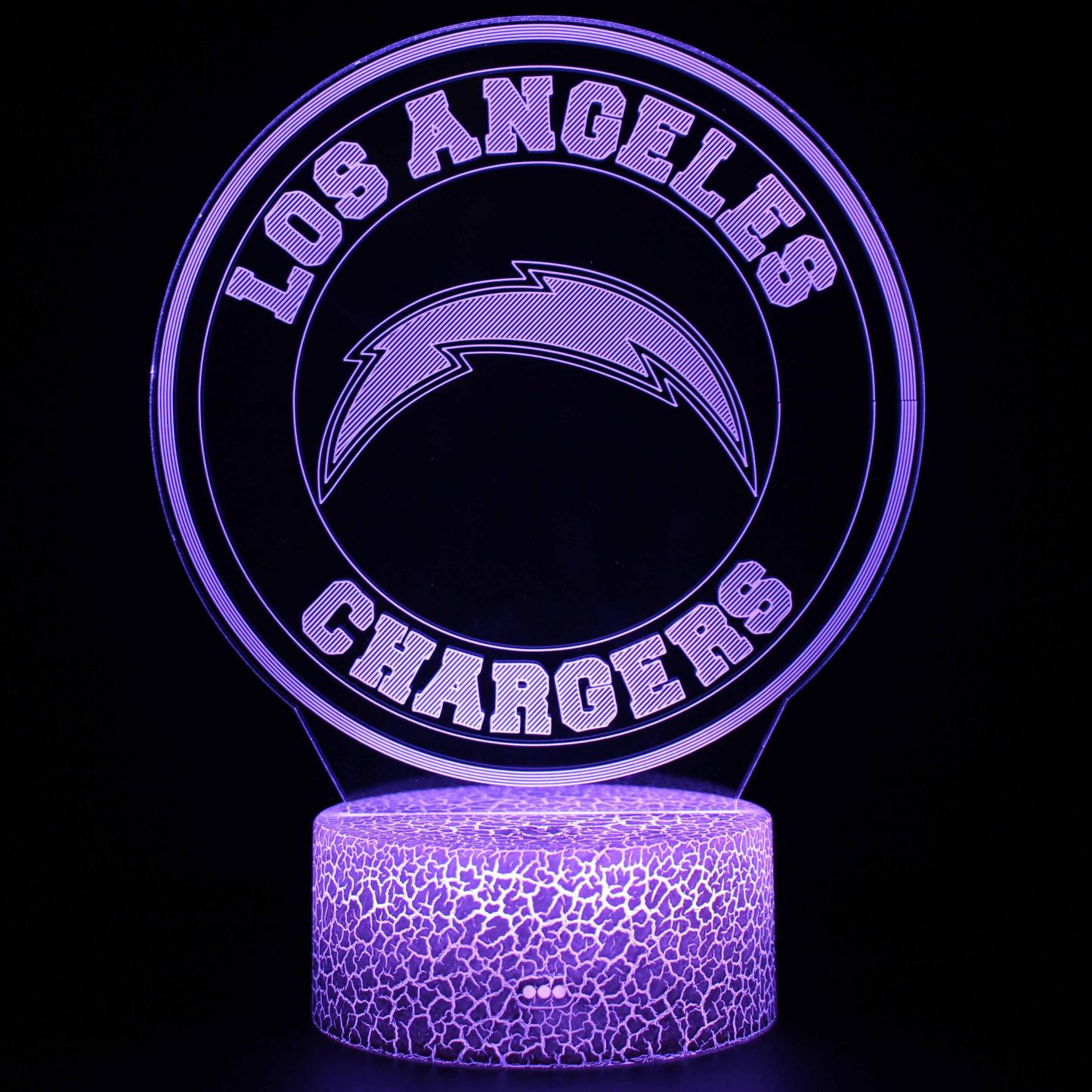 Los Angeles Chargers 3D Optical Illusion Lamp - 3D Optical Lamp