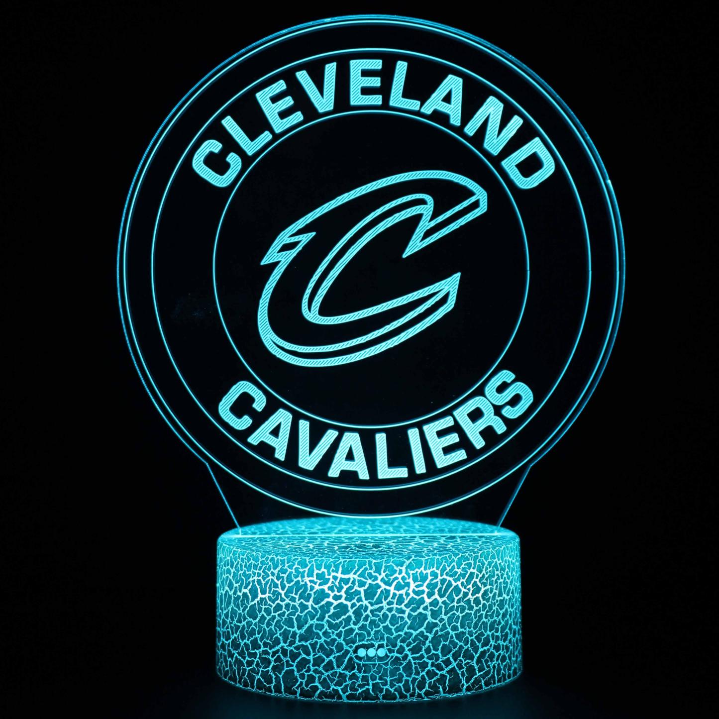 Cleveland Cavaliers Basketball 3D Optical Illusion Lamp - 3D Optical Lamp