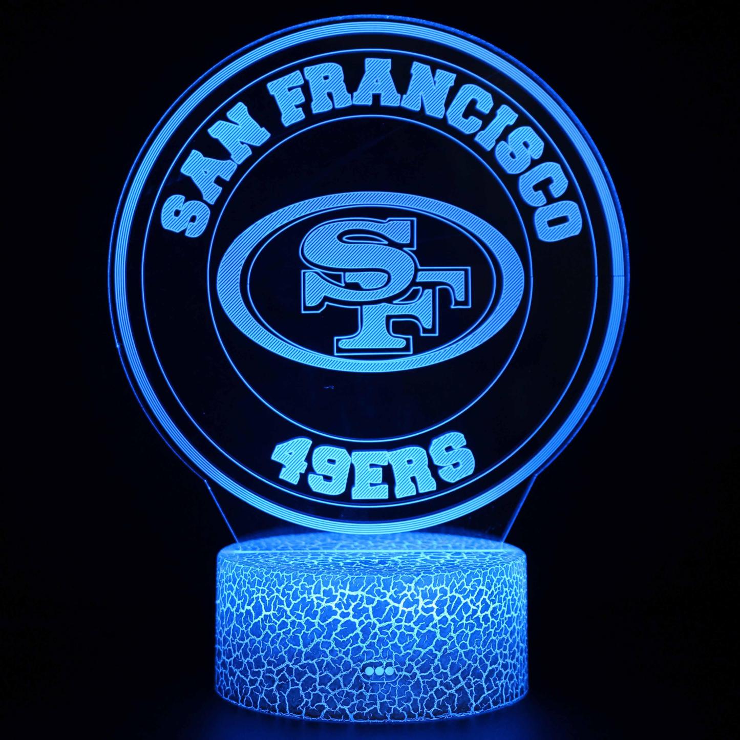 San Francisco 49ers 3D Optical Illusion Lamp - 3D Optical Lamp