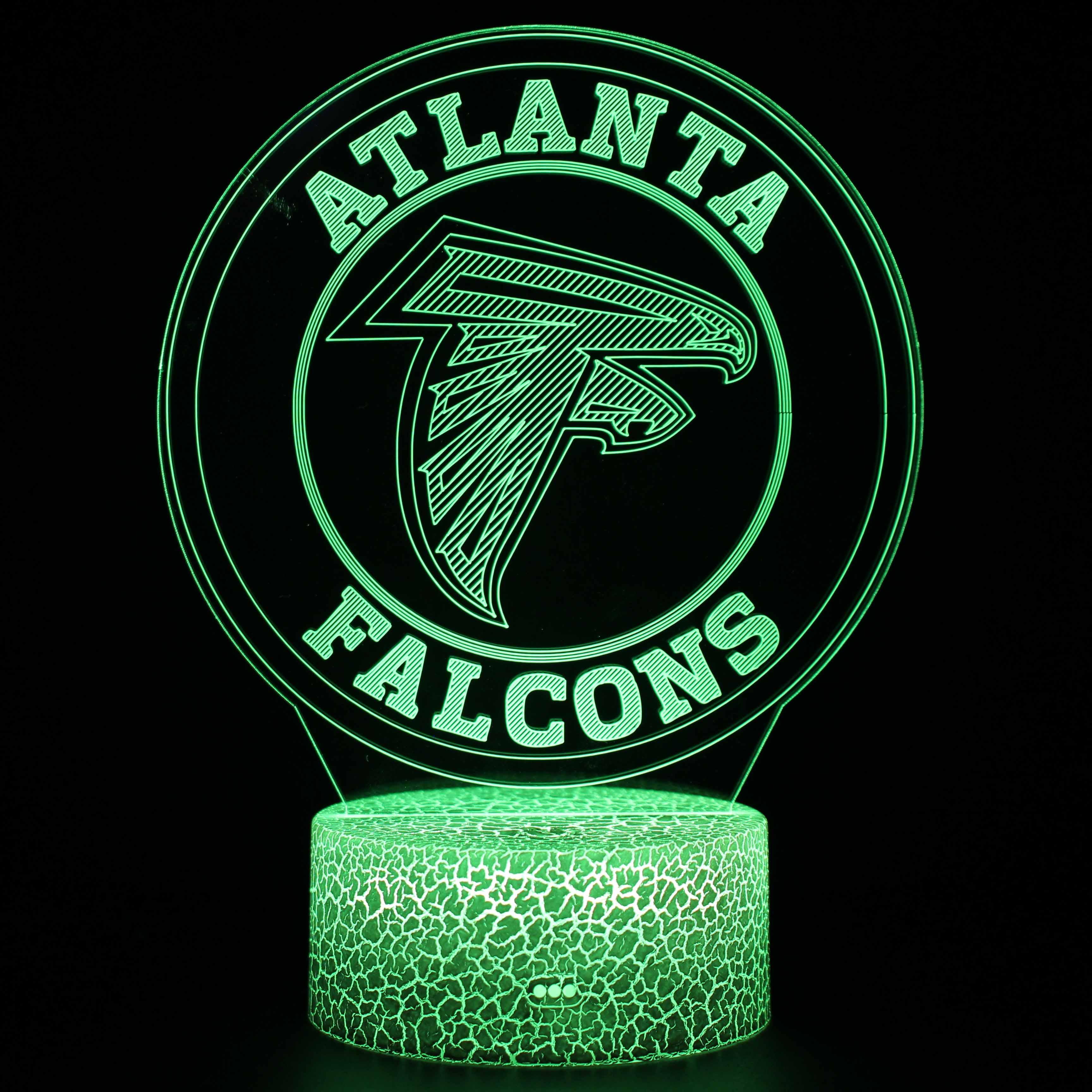 Decorative 3D Optical Illusion Atlanta Falcons Lamp-3D Optical Lamp