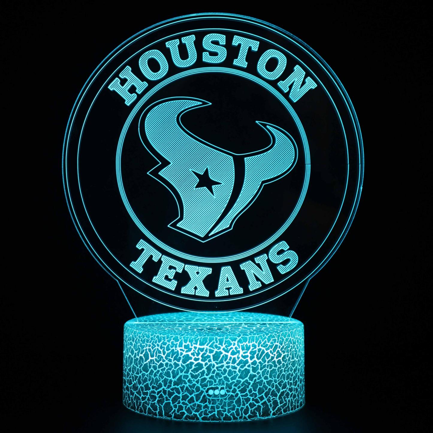 Houston Texans 3D Optical Illusion Lamp-3D Optical Lamp