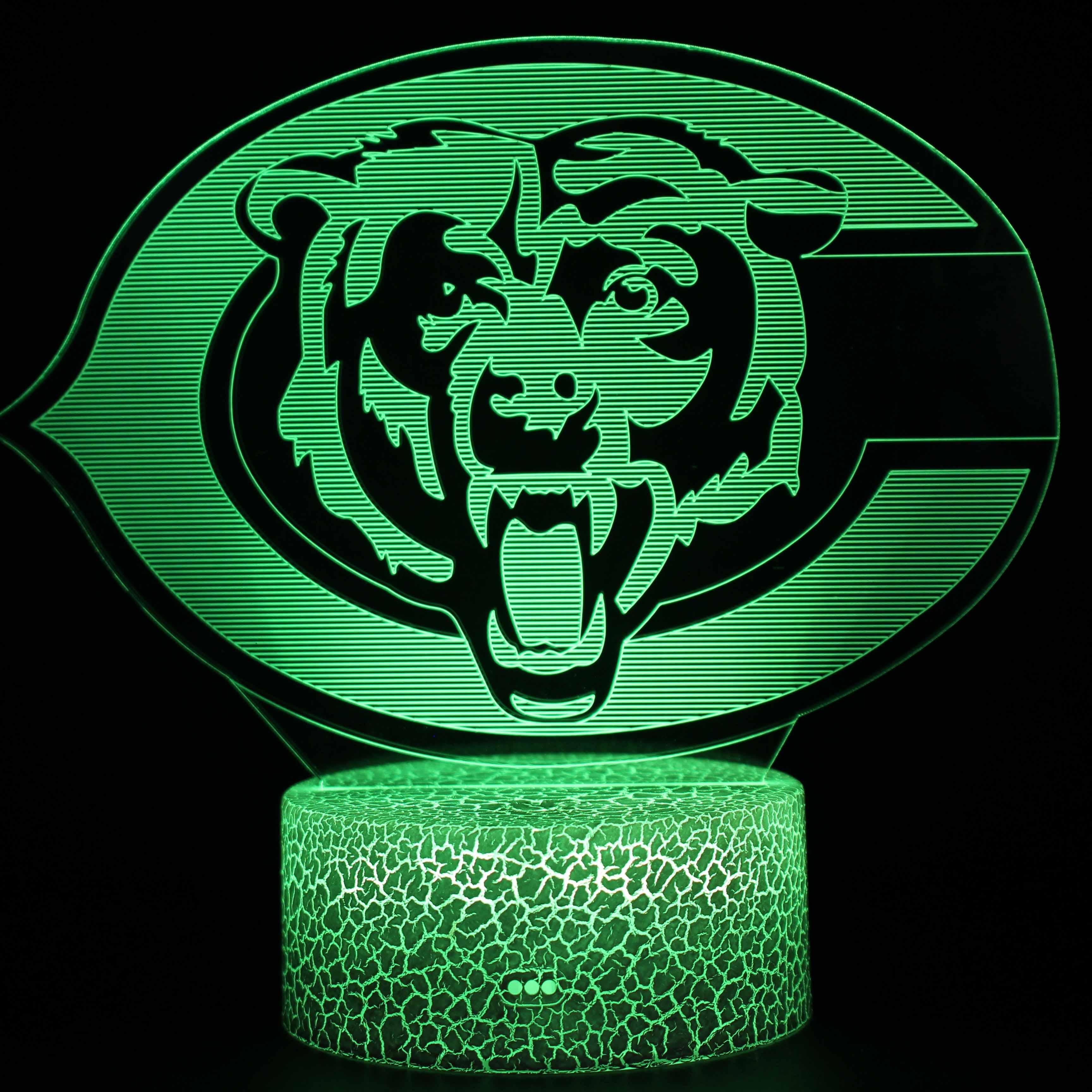 Chicago Bears 3D Optical Illusion Lamp-3D Optical Lamp